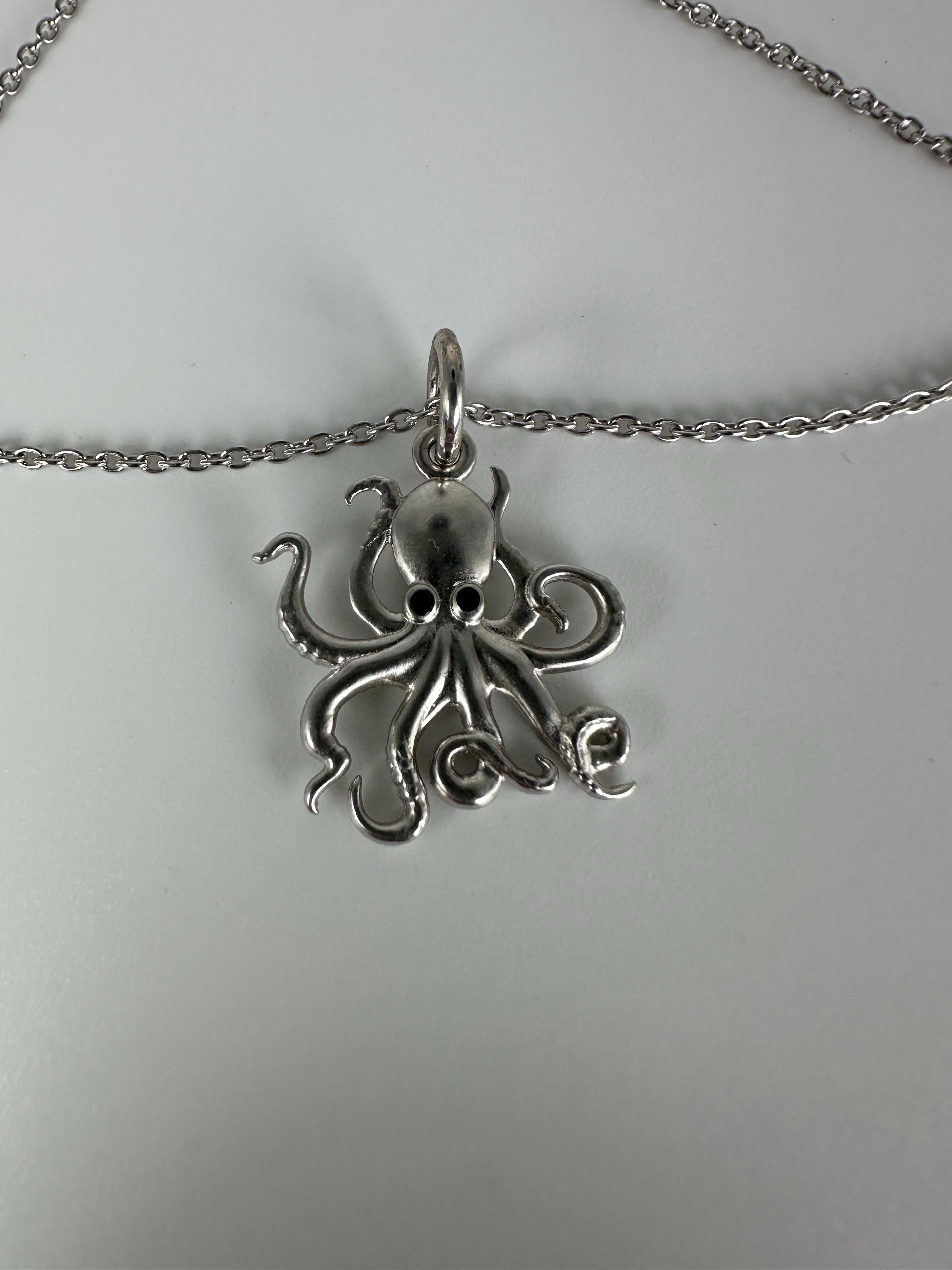 Collana con ciondolo a forma di polipo La catena SS misura 16