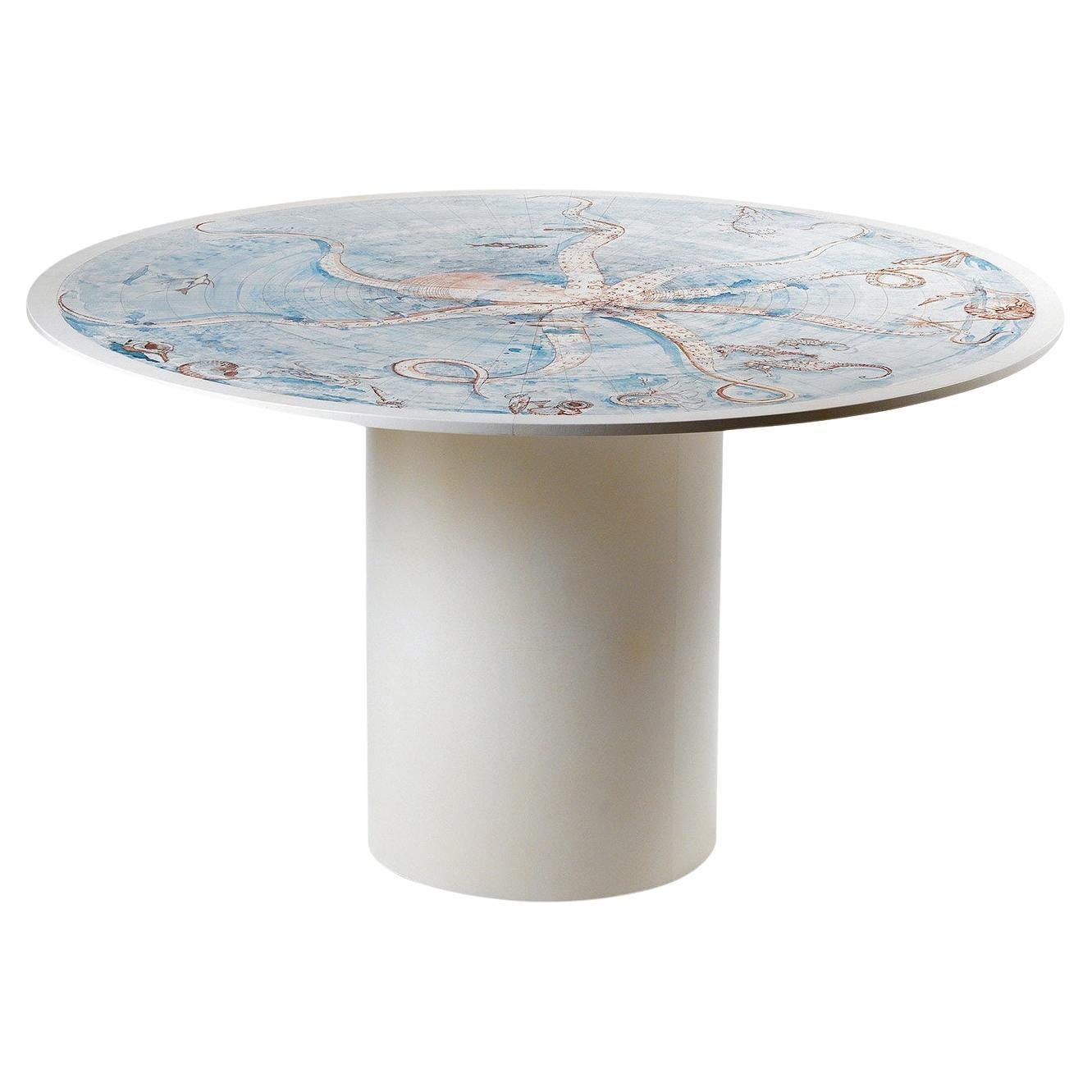 Octopus Round Table by Giancarlo Micheli and Tura Italy For Sale