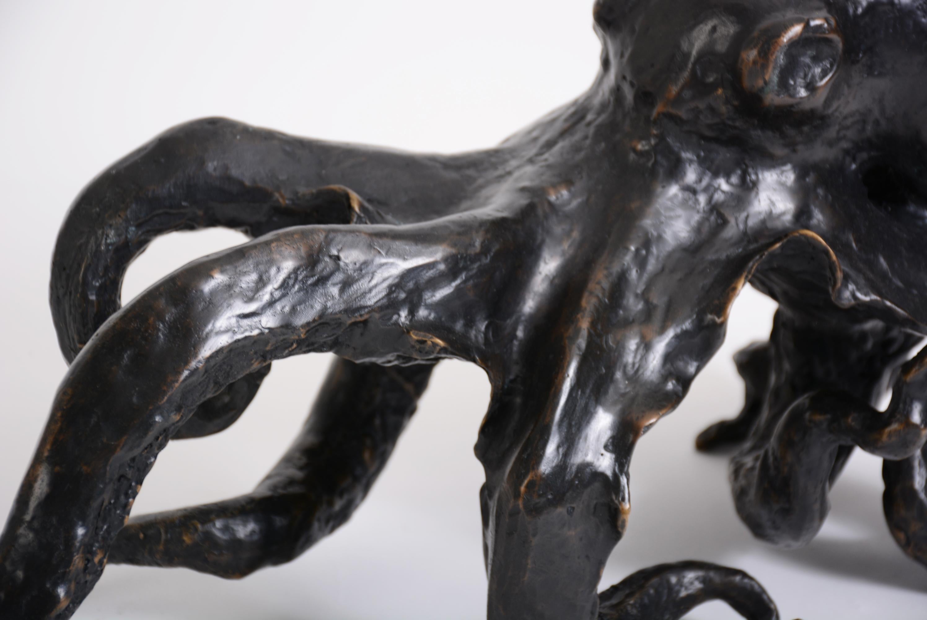 Sculpture de pieuvre en bronze coulé de l'Atelier Elan Neuf - En vente à New York, NY