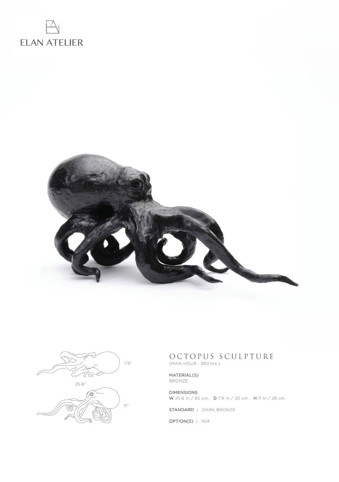 Escultura Pulpo de Bronce Fundido de Elan Atelier (EN STOCK) Vaciado en venta