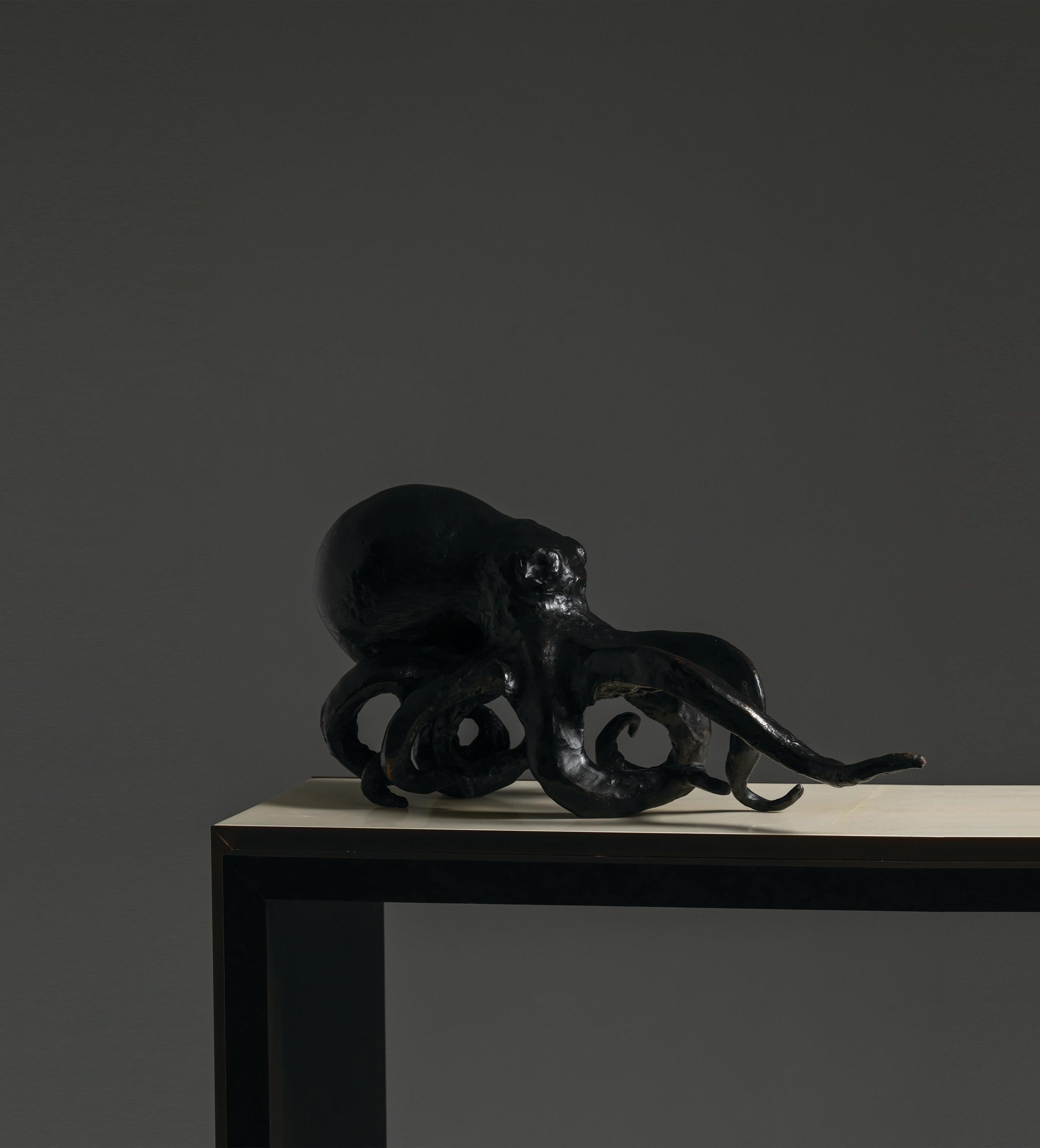 Moderne Sculpture de pieuvre en bronze coulé de l'Atelier Elan en vente
