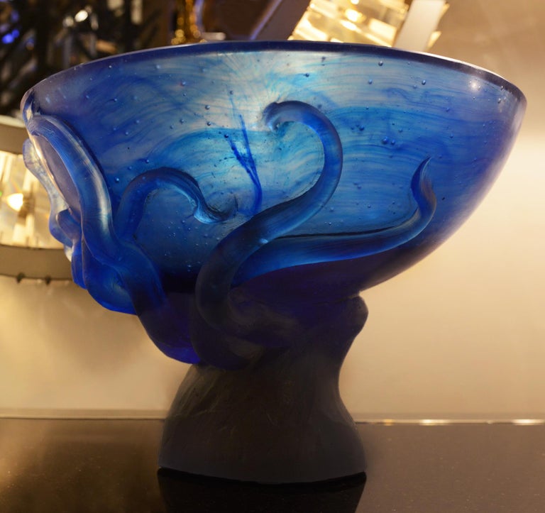 Octopus Vase in Blue Pure Glass Paste For Sale at 1stDibs | as wesuma