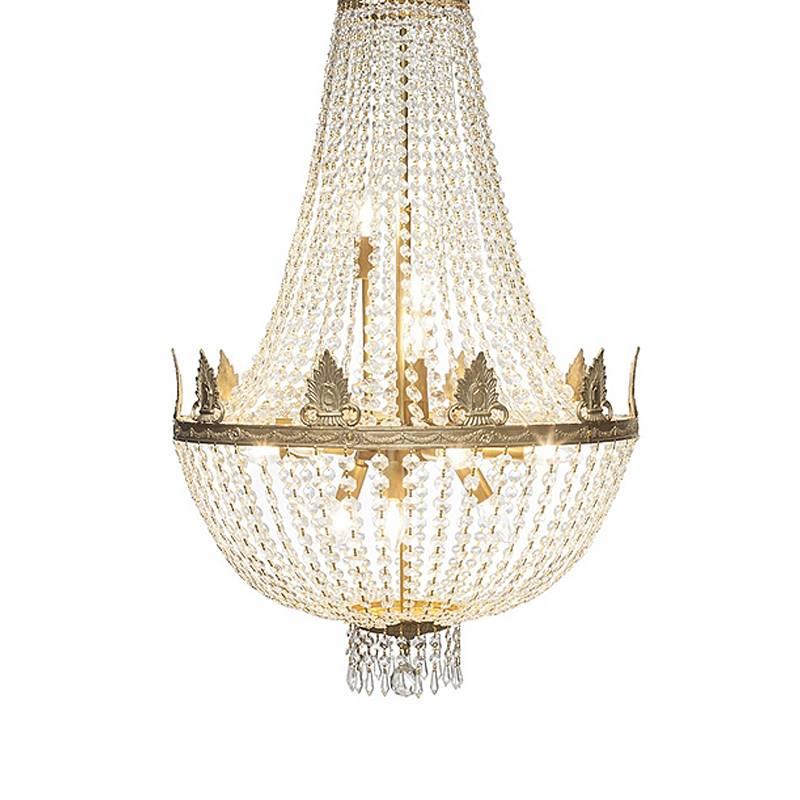 Chandelier octopuss crystal medium with structure
in polished bronze. With crystal pendants. Style
1920s years.
Ø70 x H 110 cm, price: 3150,00€.
Also available in Ø80 x H 146 cm, price: 4250,00€.
    