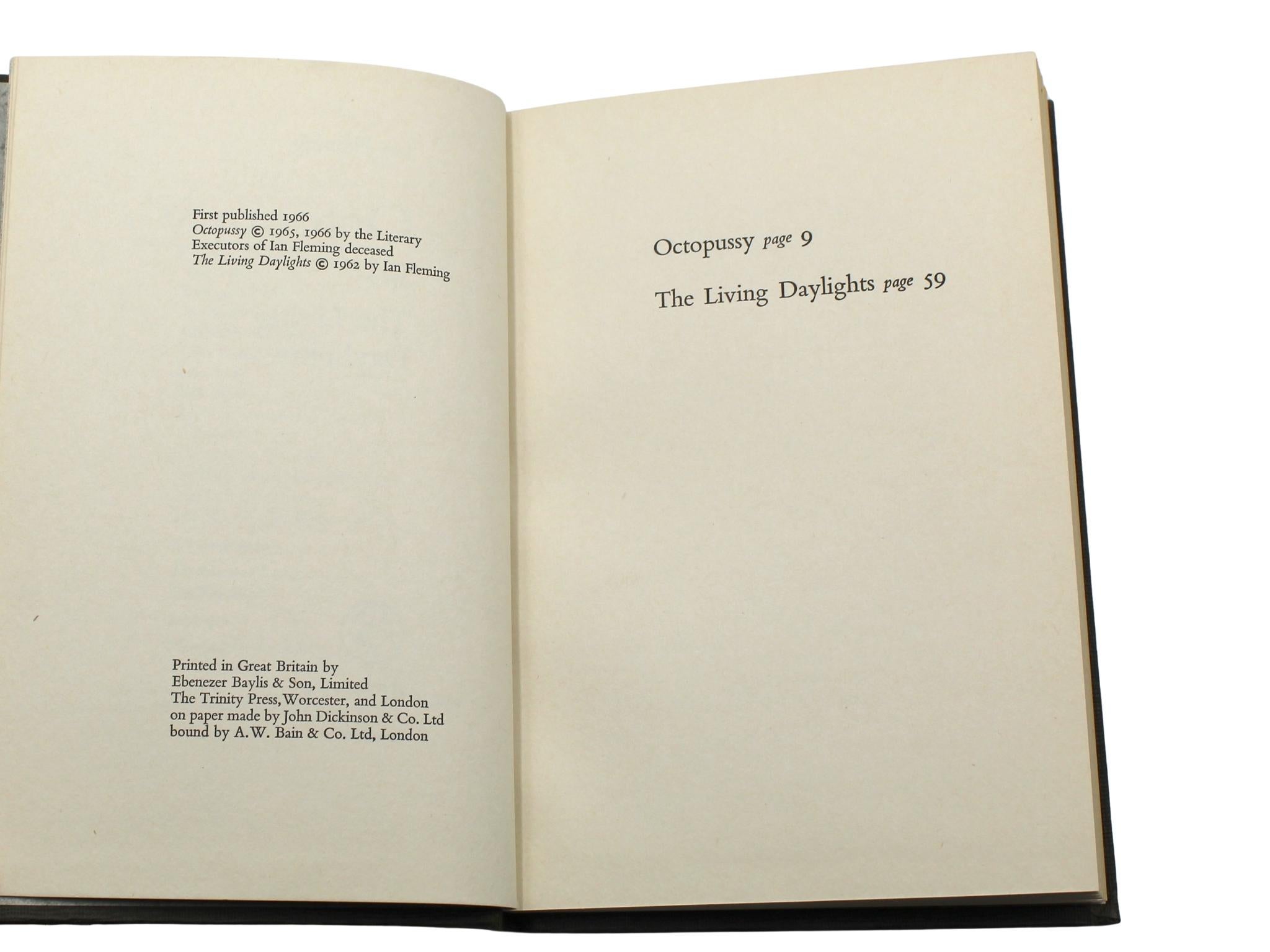 Octopussy and the Living Daylights by Ian Fleming, First Edition, 1966 For Sale 3