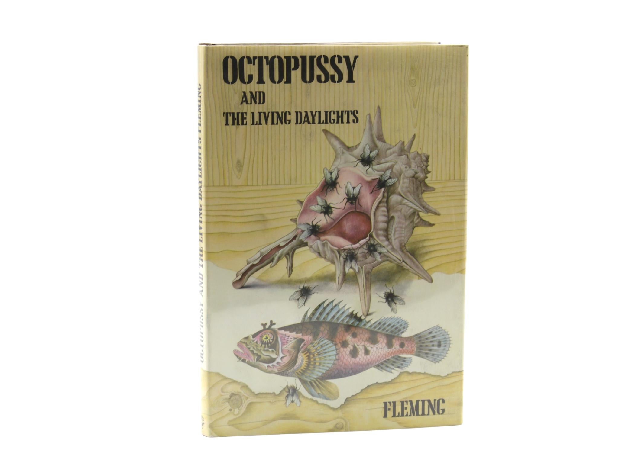 Fleming, Ian. Octopussy and The Living Daylights. London: Jonathan Cape, 1966. First edition, first impression. Octavo. Presented in the publisher's original unclipped dust jacket and black cloth boards with gilt titles to the spine. 
Presented is