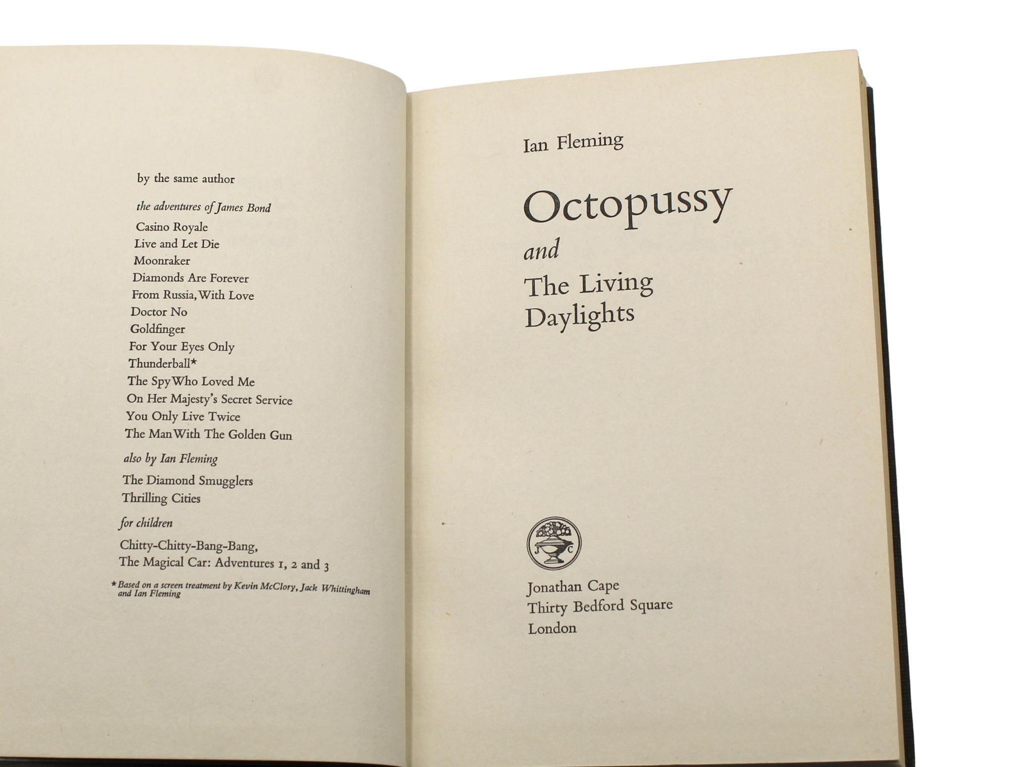 Octopussy and the Living Daylights by Ian Fleming, First Edition, 1966 For Sale 2