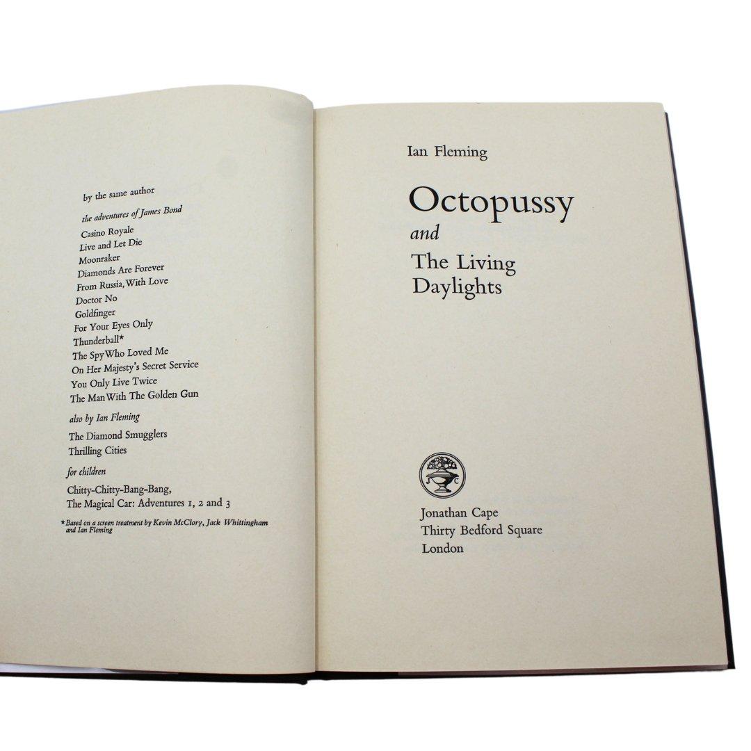 Paper Octopussy and The Living Daylights by Ian Fleming, in Original Dust Jacket, 1966 For Sale