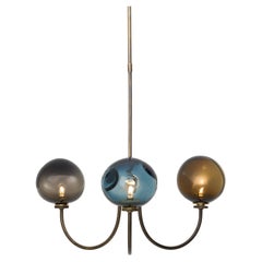 Oculaire Handblown glass 3 globe chandelier