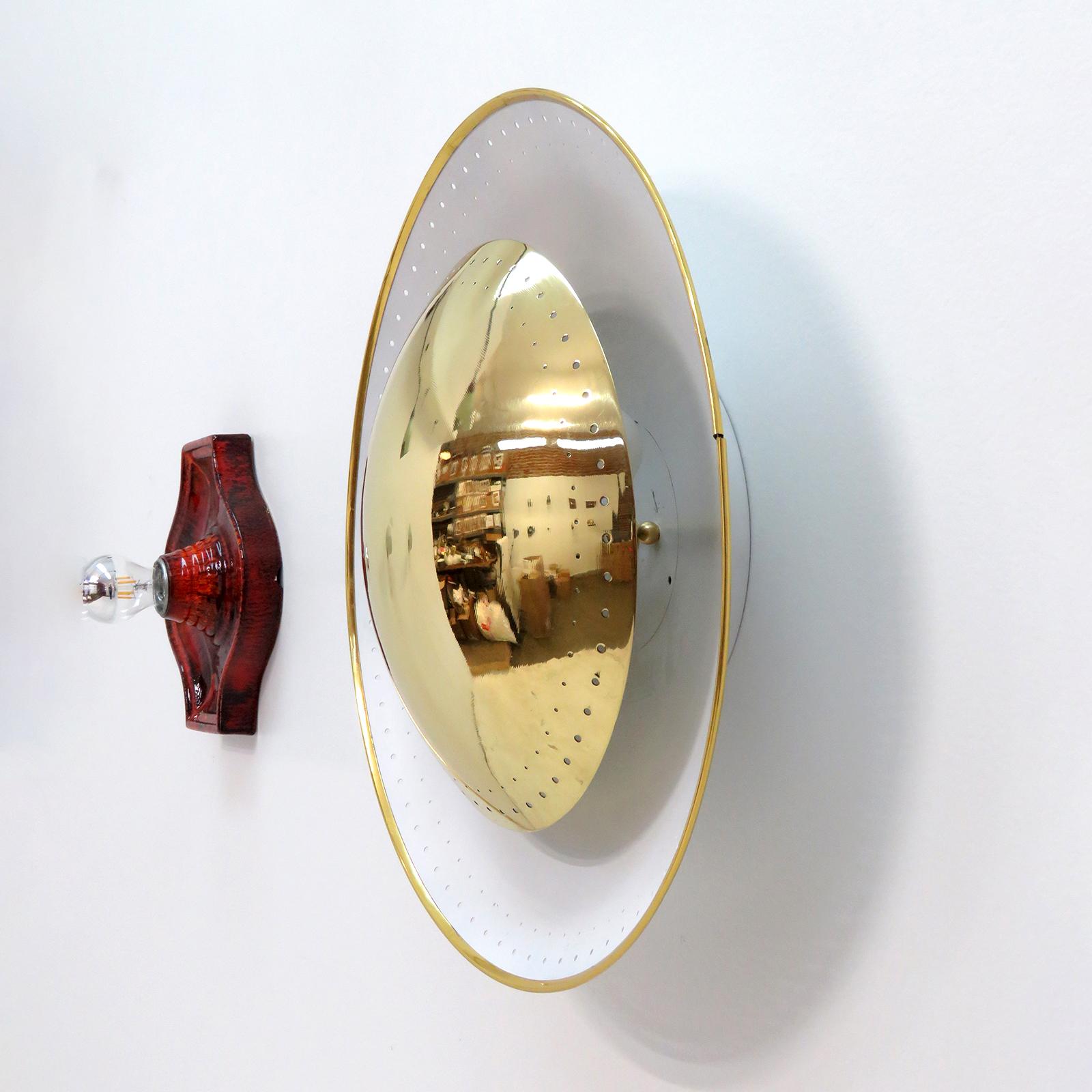 Organic Modern Oculus Brass Wall Light by Gallery L7 For Sale