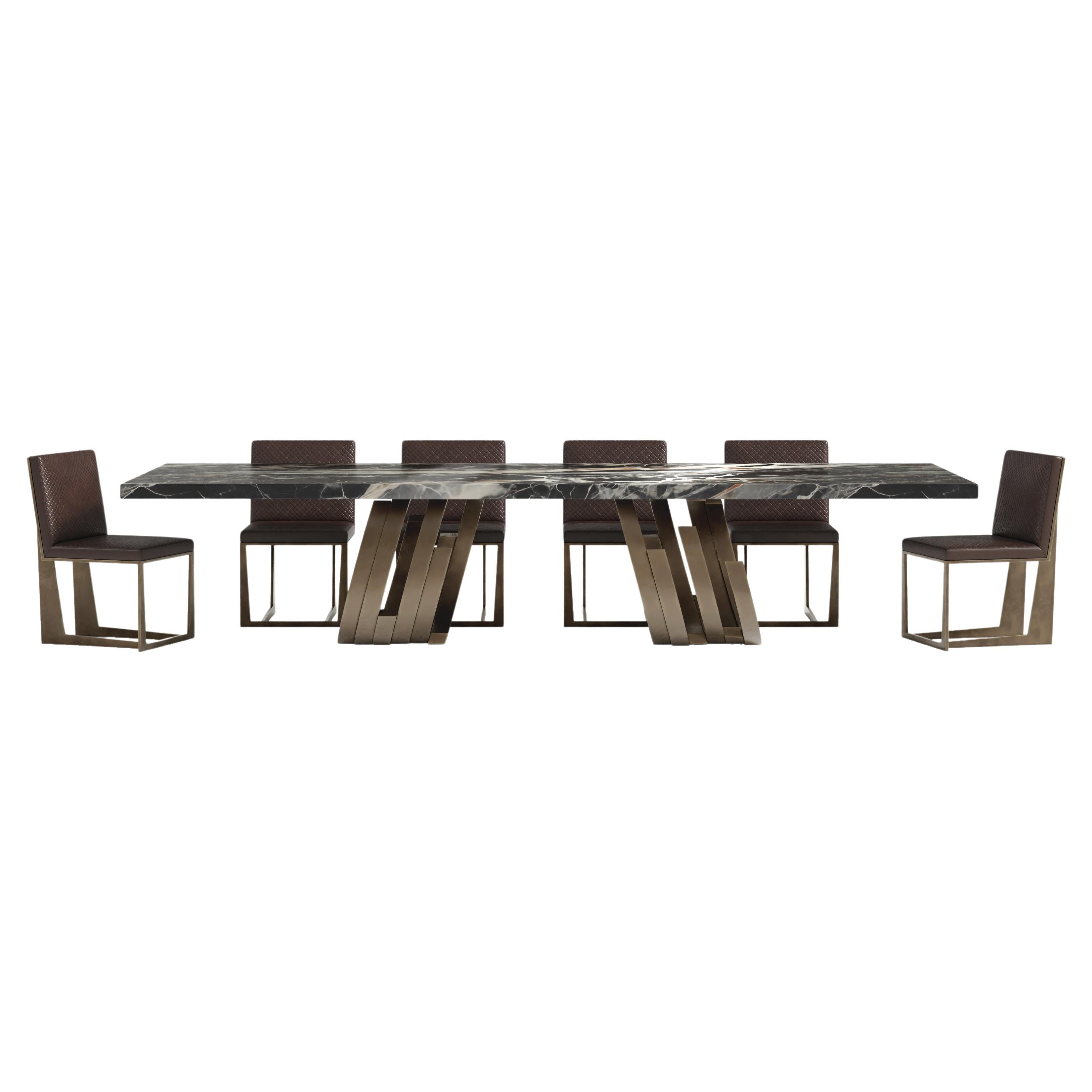 Oculus Dining Table & 10 Affilato Chairs Dining Room Set