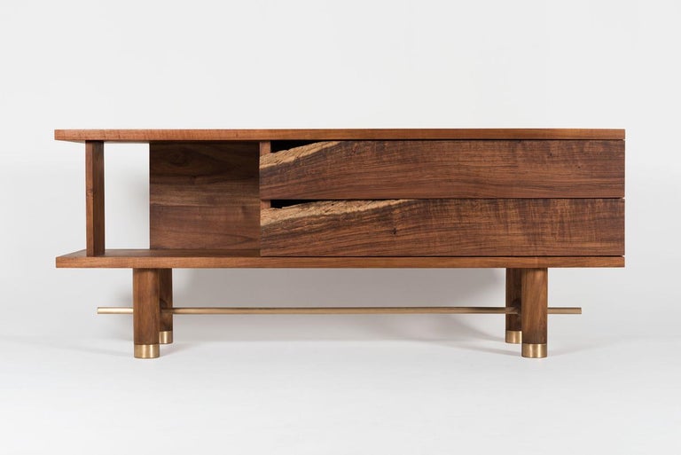 Ocum Sideboard, Contemporary Mexican Design, Caribbean Walnut Tropical Wood For Sale 2