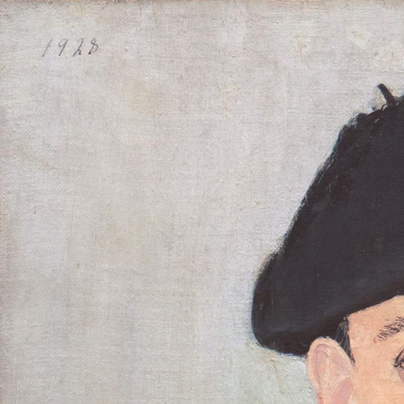 'Portrait of the Artist, Victor Isbrand', Paris, Copenhagen, Morocco - Post-Impressionist Painting by Oda Lauritsen Isbrand