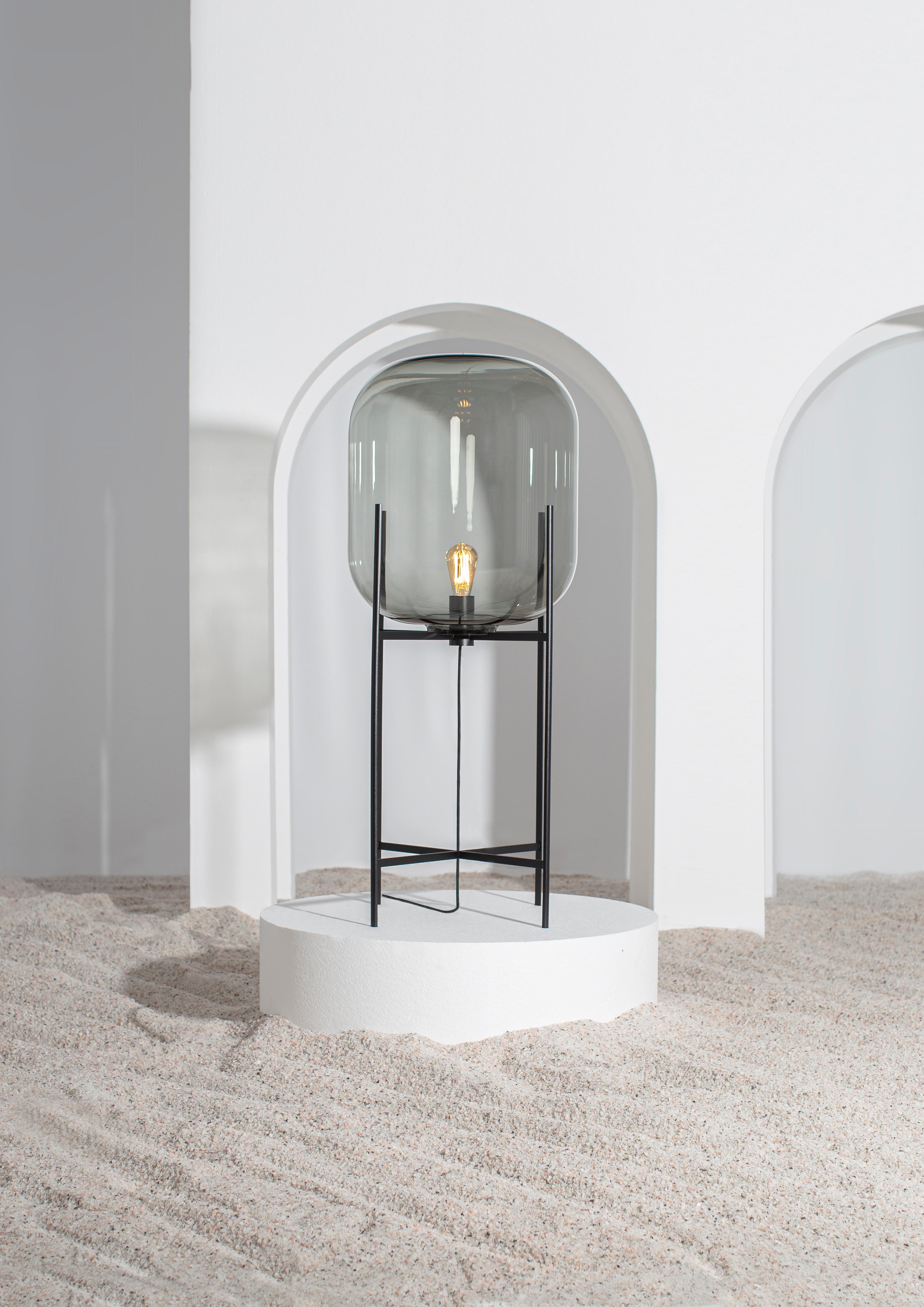 Oda Medium White Black Floor Lamp by Pulpo For Sale 3