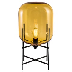 Oda Small Amber Black Table Lamp by Pulpo