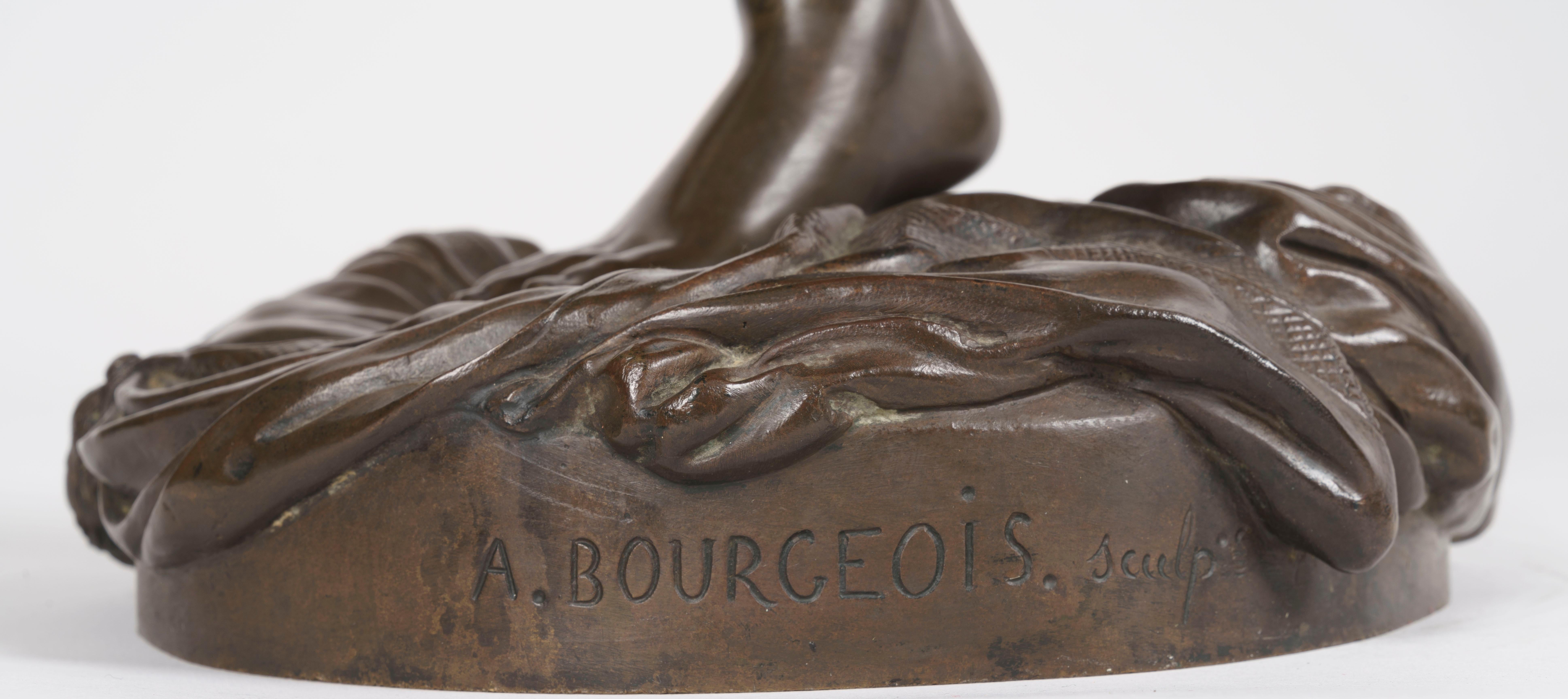 Moulage « Odalisque » du baron Charles Arthur Bourgeois, sculpture en bronze du XIXe siècle en vente
