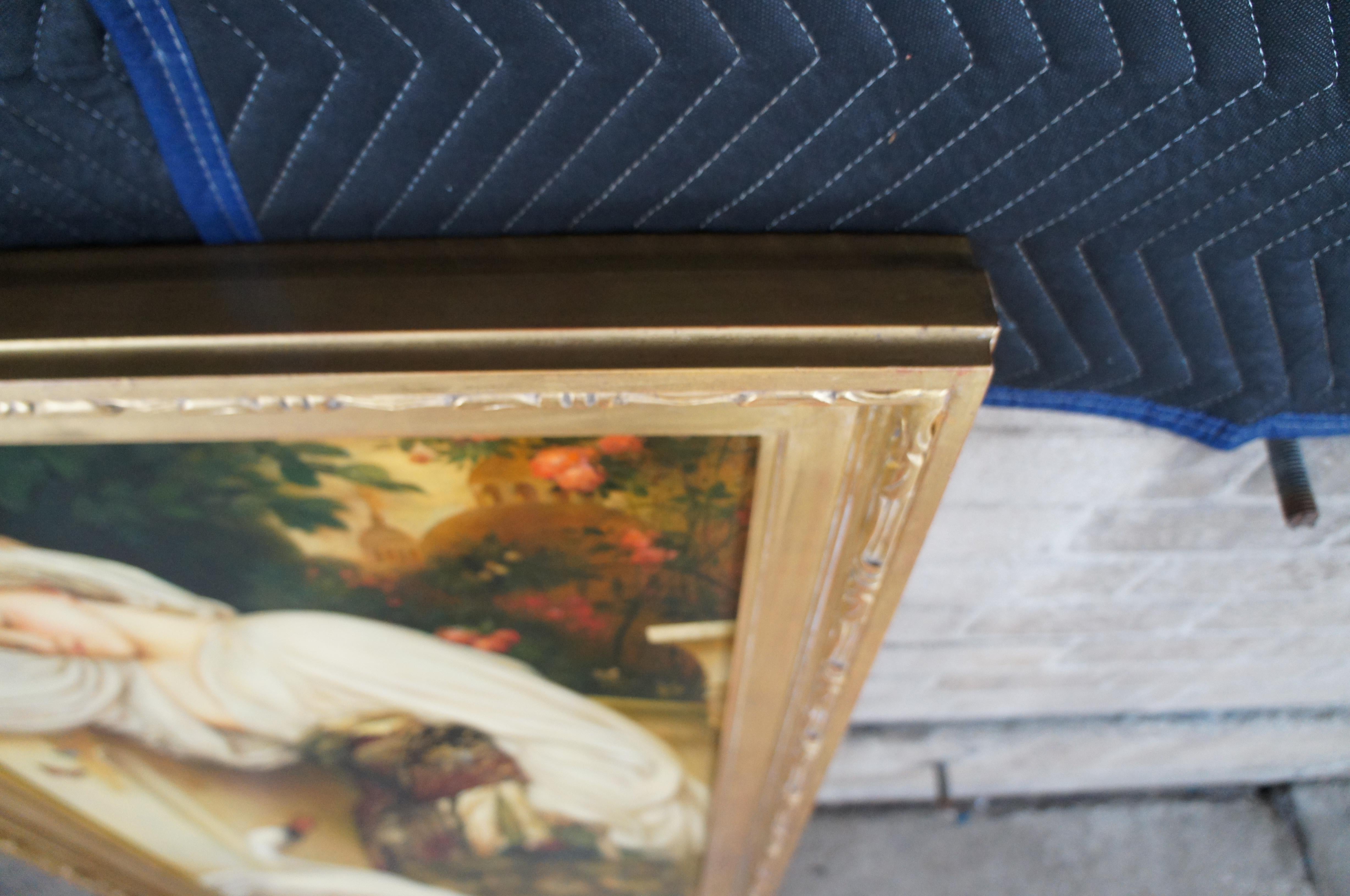 Odalisque Contemporary School Oil Painting After Frederick Leighton Woman Swan 2