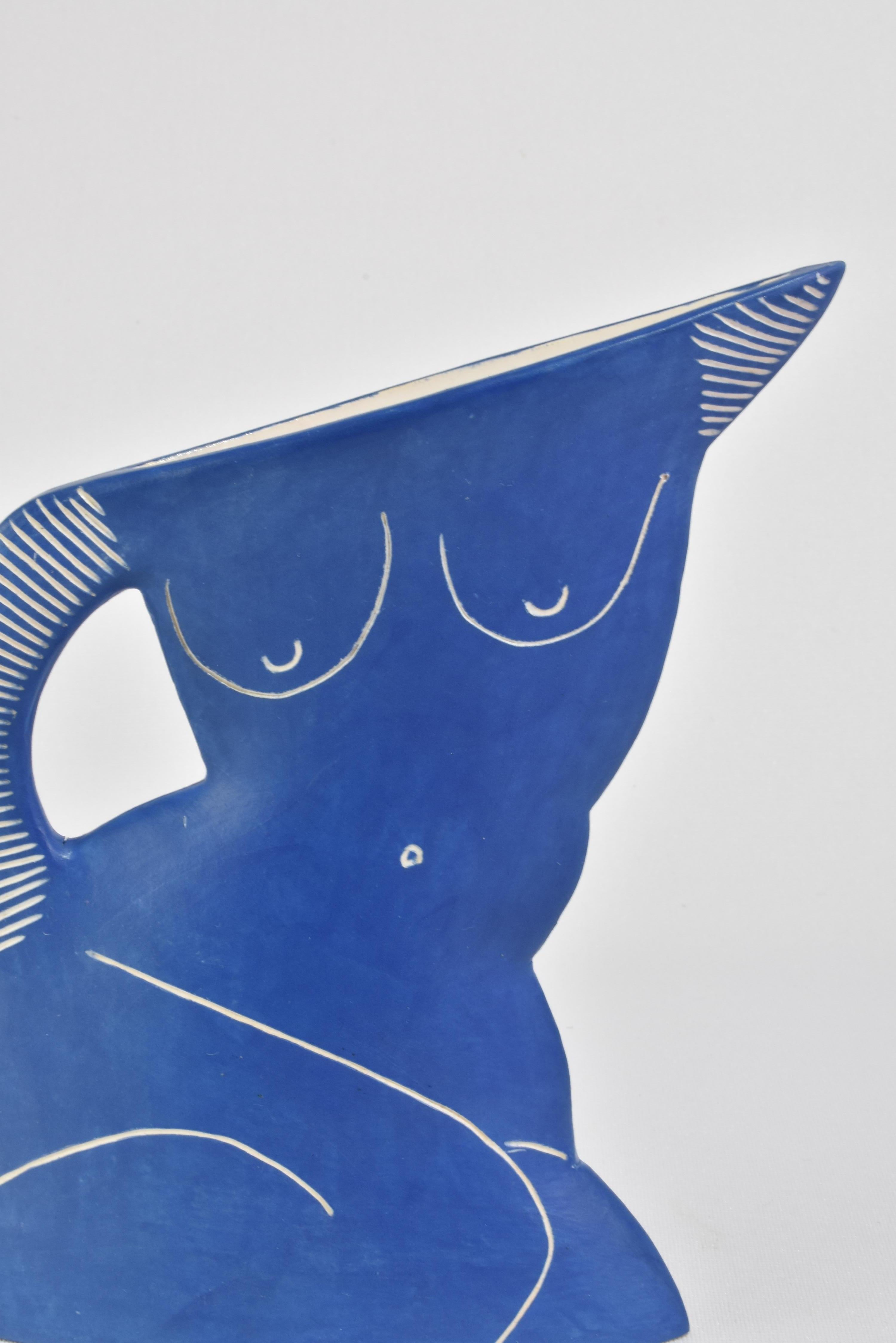 Odalisken Aktform in Blau (Britisch) im Angebot