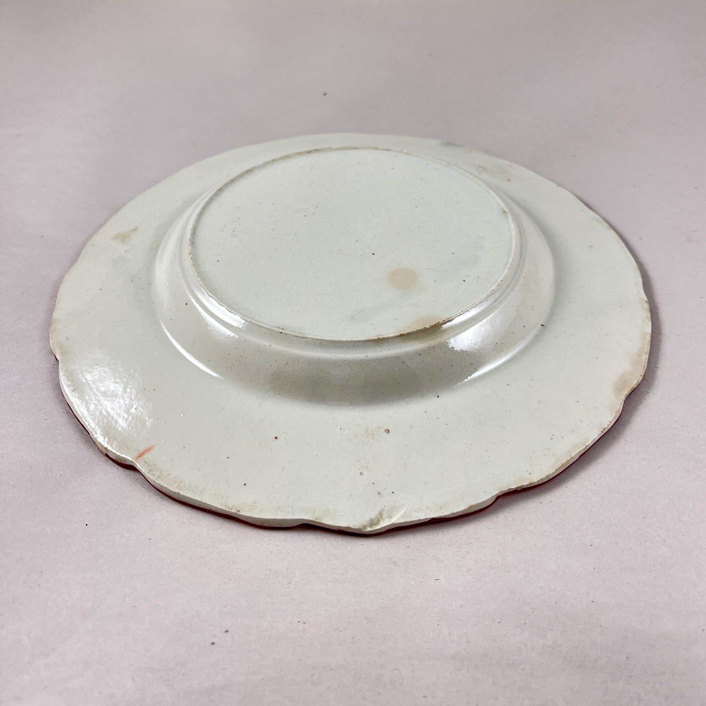 Piatto dipinto a lustro Odd Fellow / Mason Pearlware - a in vendita 6