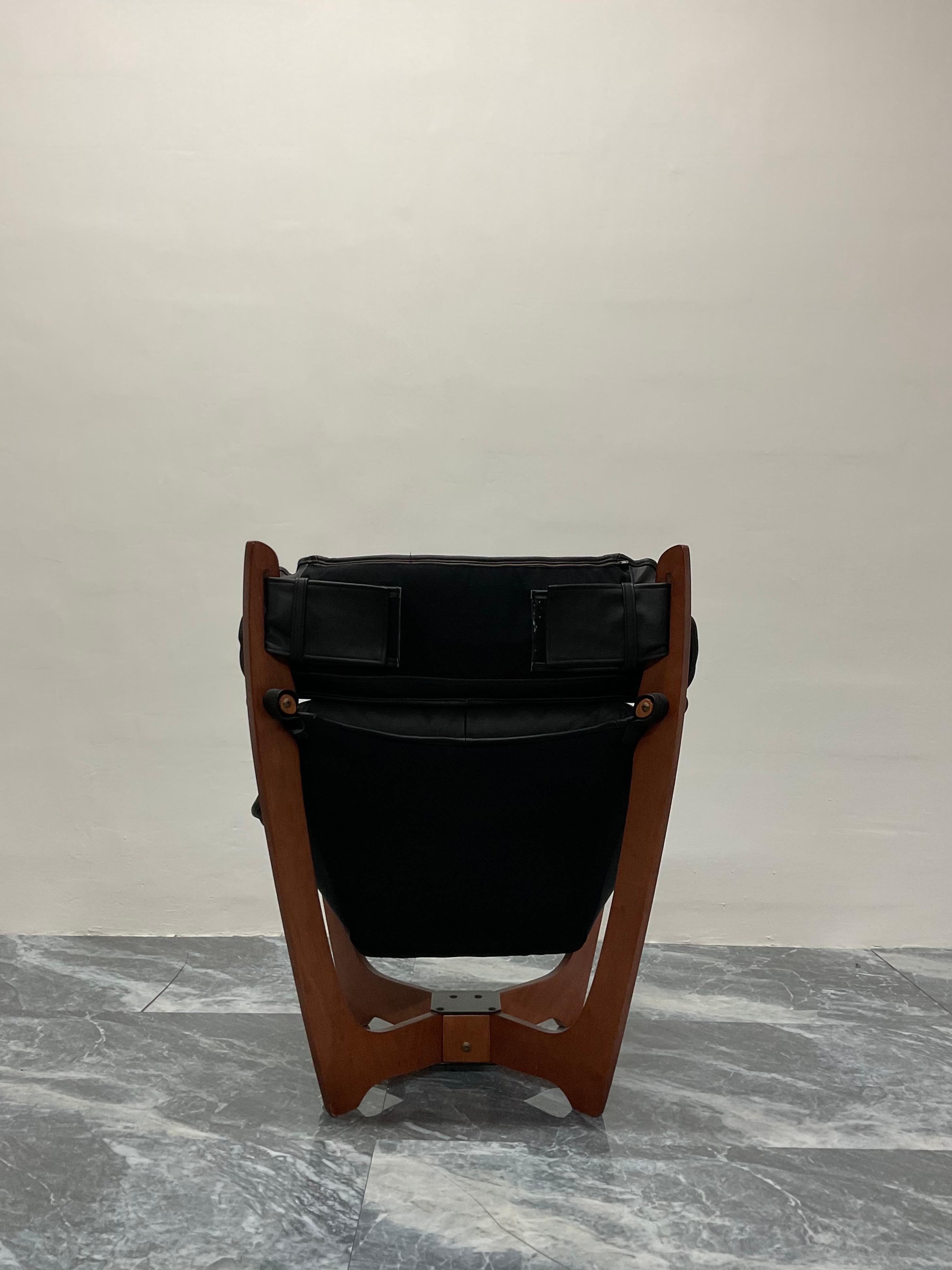 high back leather lounge chair