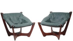 Odd Knutsen Luna Chairs by Hjellegjerde Mobler Norway 1970's 6 disponibles