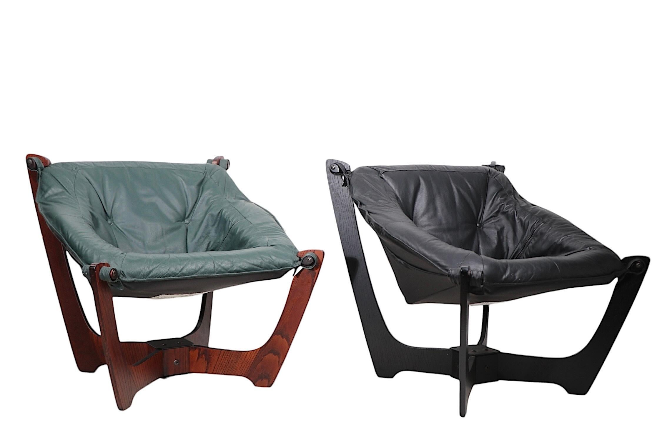 Odd Knutsen Sillas de salón Luna de Hjellegjerde Mobler Noruega Años 70 6 disponibles siglo XX en venta