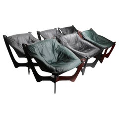Odd Knutsen Luna Loungesessel von Hjellegjerde Mobler Norwegen 1970er Jahre 6 verfügbar