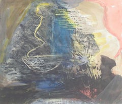 Odd Moe, Norwegian artist. "Rejse III". Mixed media on paper, 1992.