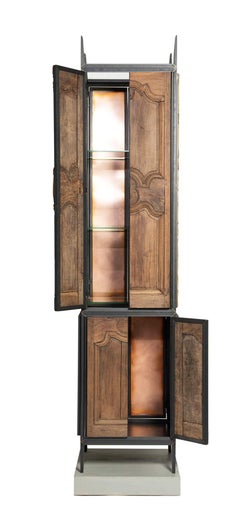 Oddities Armoire One-Off High Cabinet with Antique Details