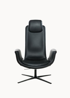 Oddysey Black Small Headrest Armchair by Eugeni Quitllet