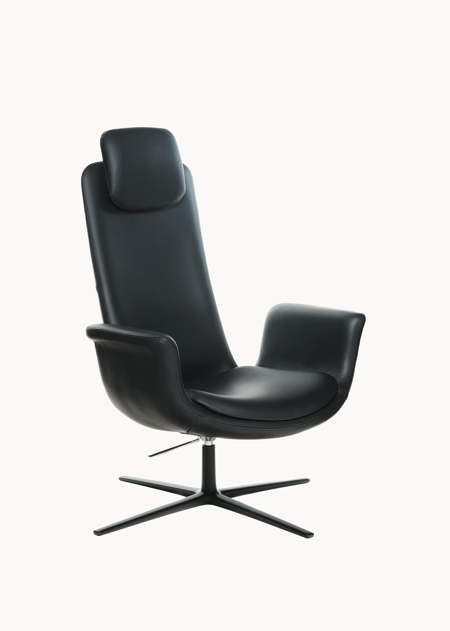 Oddysey Black Small Headrest Armchair by Eugeni Quitllet In New Condition For Sale In Geneve, CH