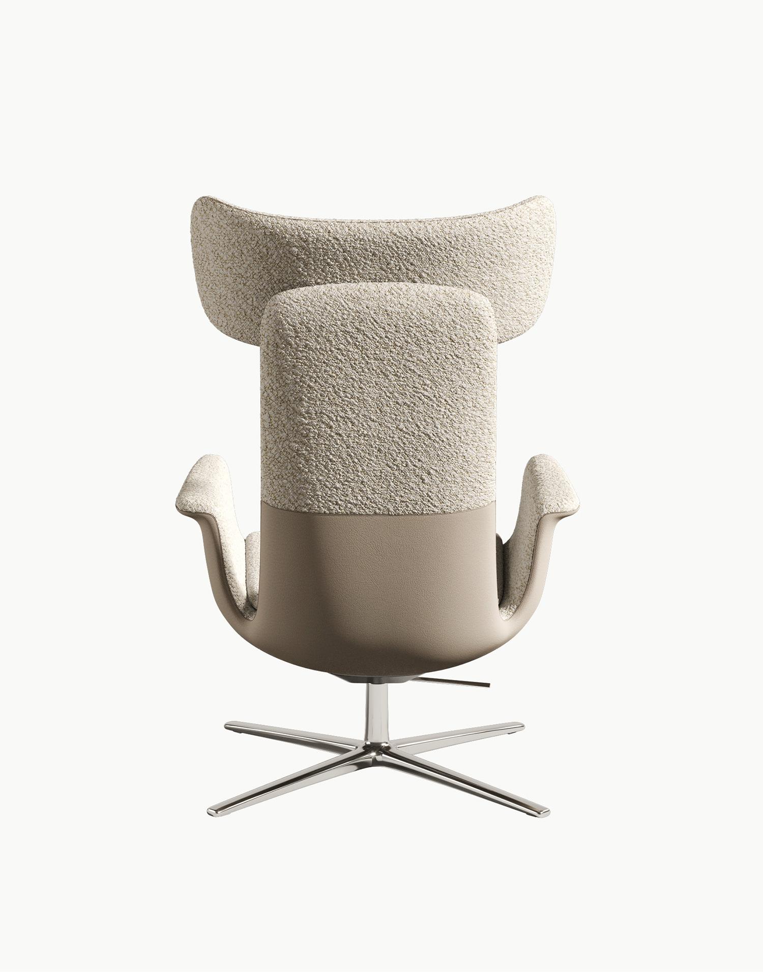Other Oddysey Light Grey Large Headrest Armchair by Eugeni Quitllet For Sale