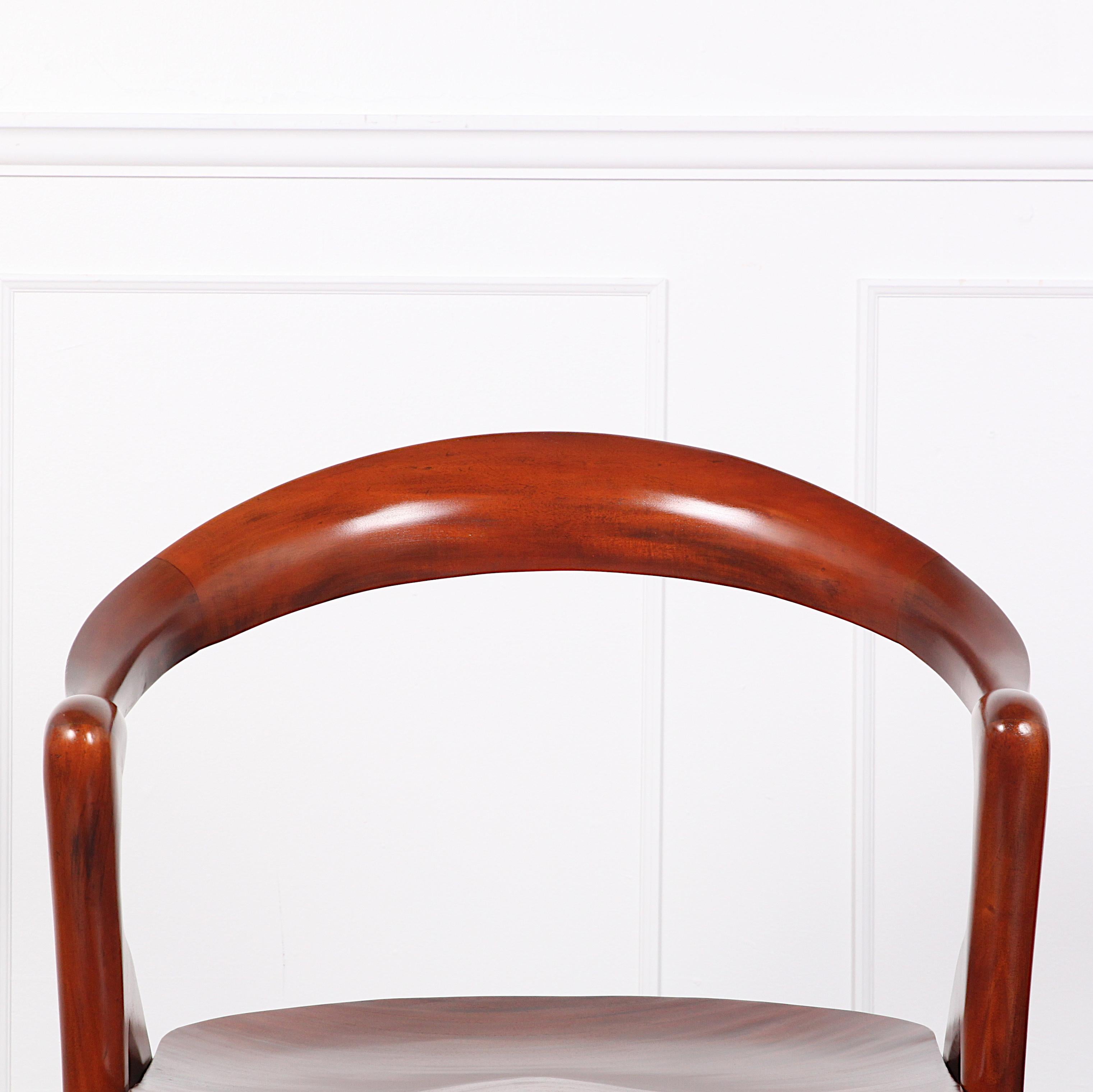 French ‘Ode À La Femme’ Mahogany Armchairs by Olivier De Schrijver