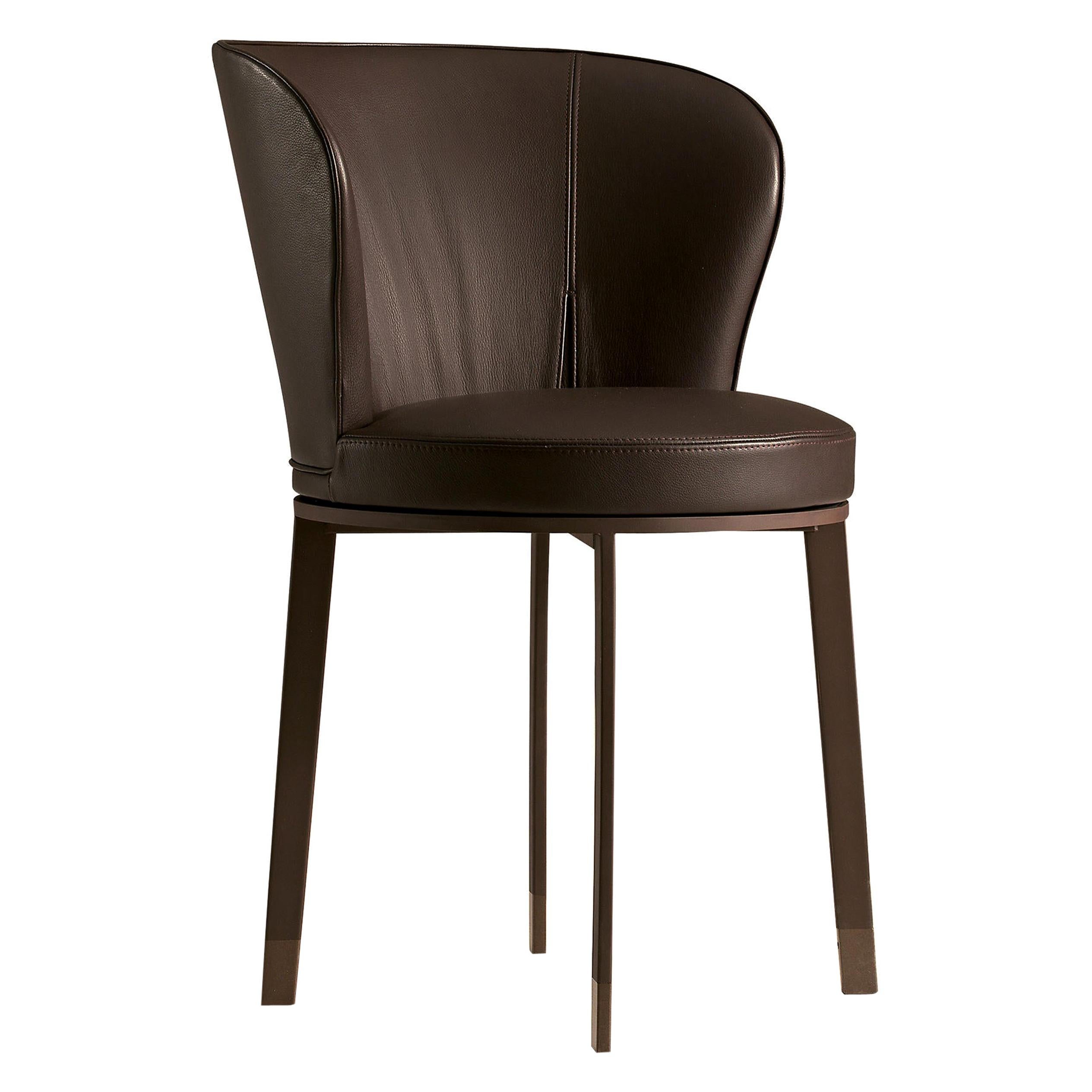 Ode Chair in Leather by Giorgetti For Sale