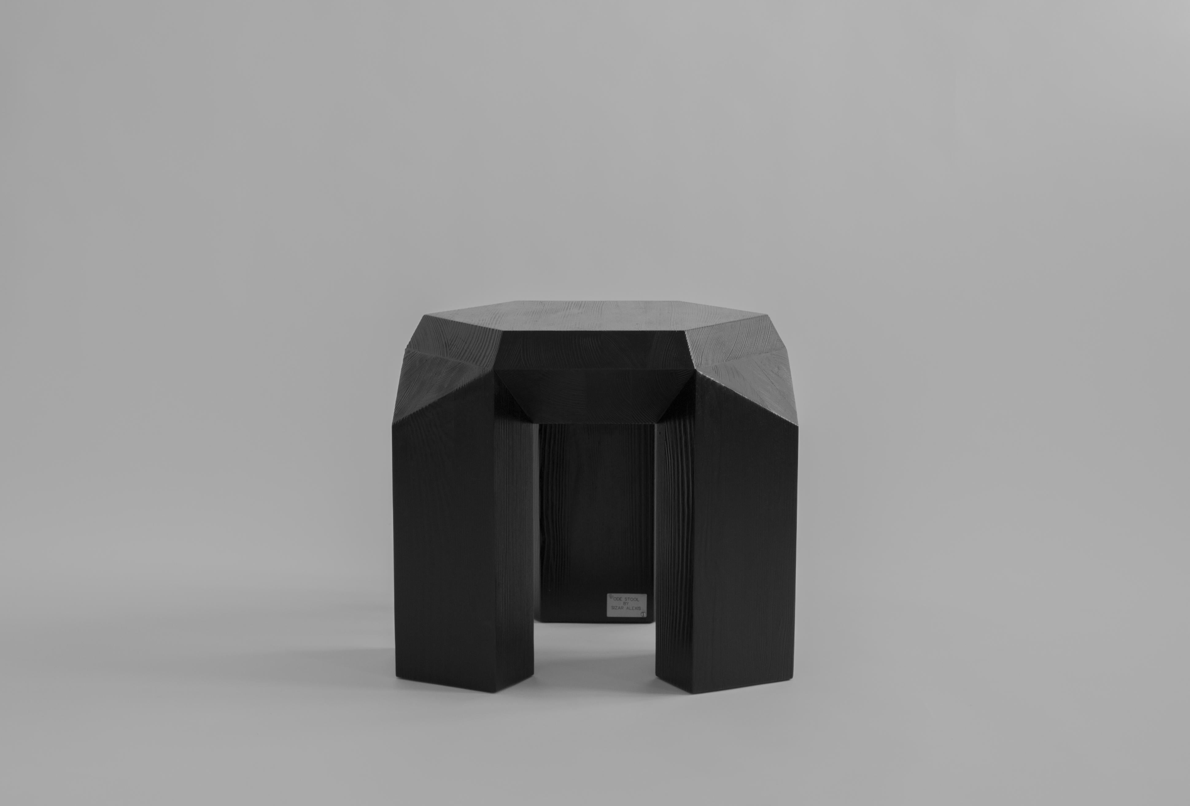 Ode Three-Legged Stool by Sizar Alexis For Sale 1