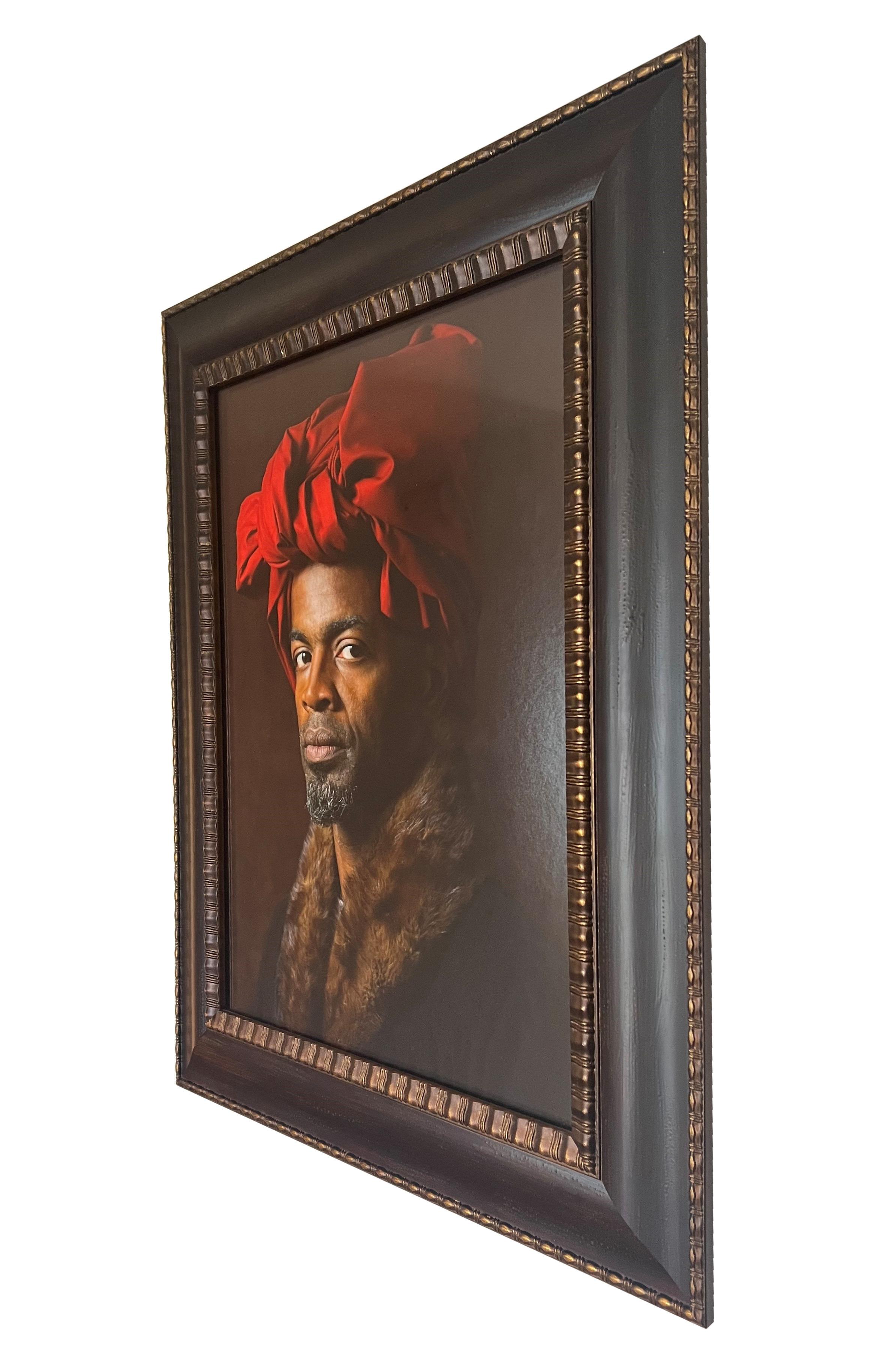 Contemporary Ode to Van Eyck Self Portrait For Sale