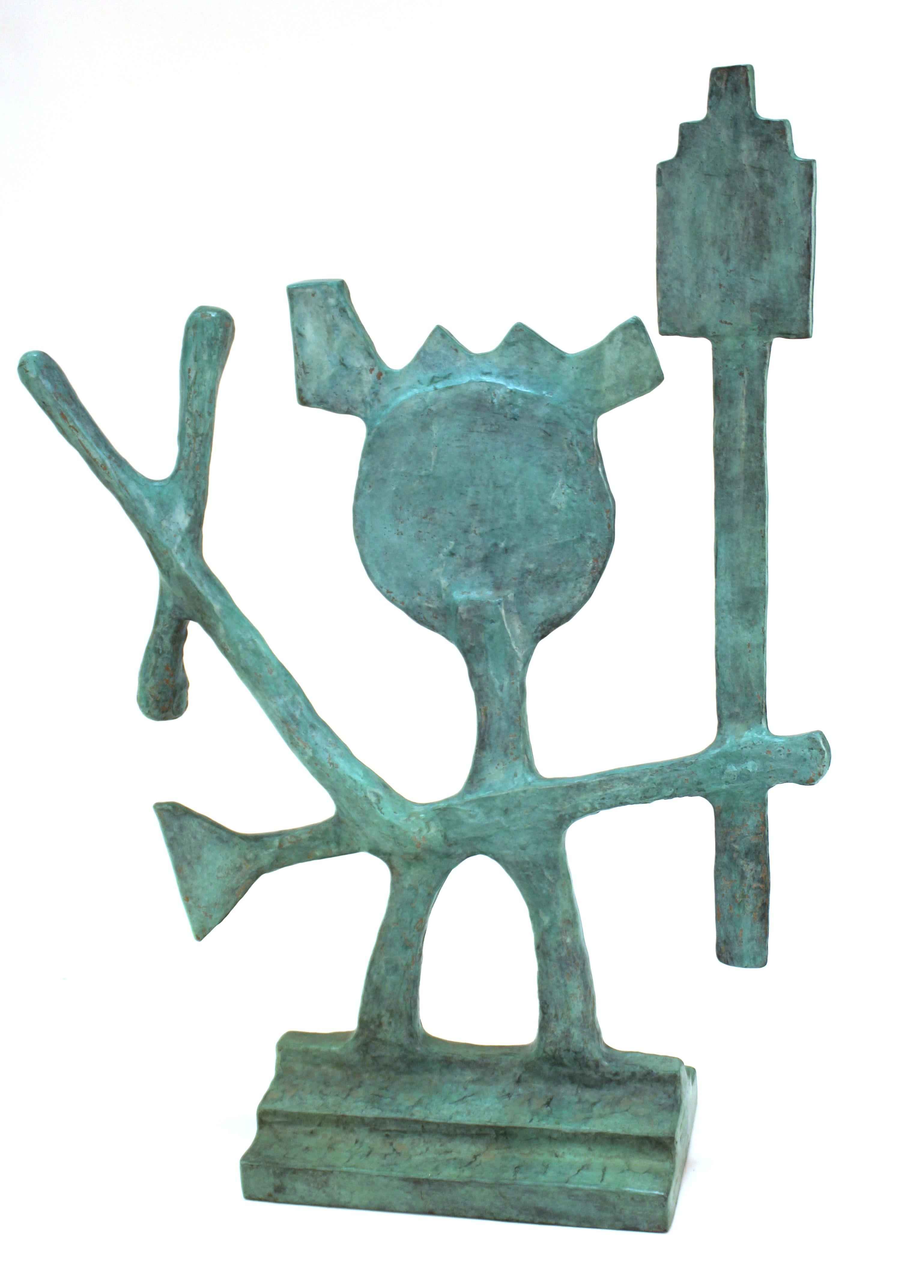 Late 20th Century Oded Halahmy Bronze Cast Modern Abstract Sculpture