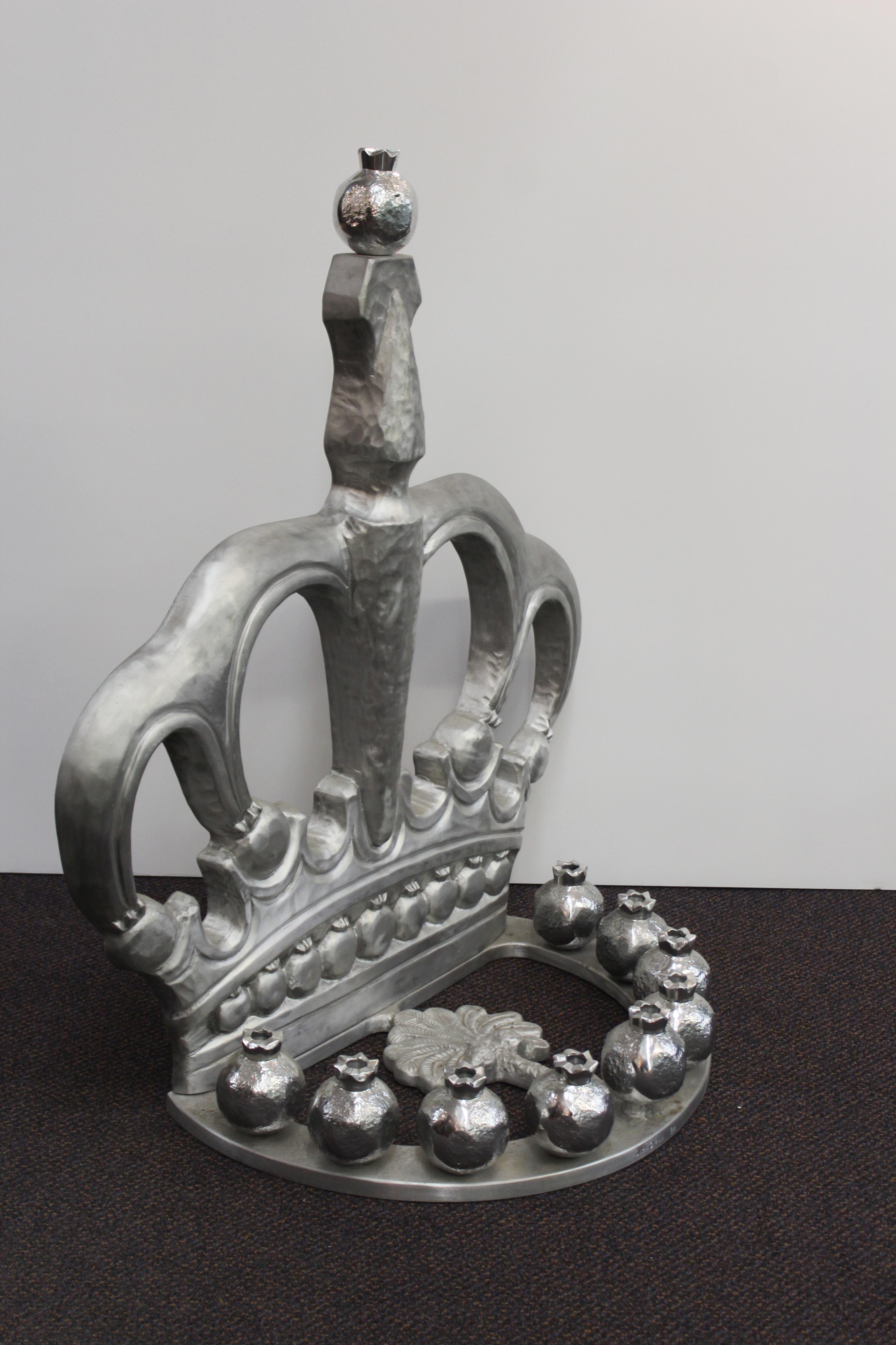 Oded Halahmy sculpture titles 'Crowning the Universe' in aluminum cast. Signed and dated 2006. The work remains in excellent condition.