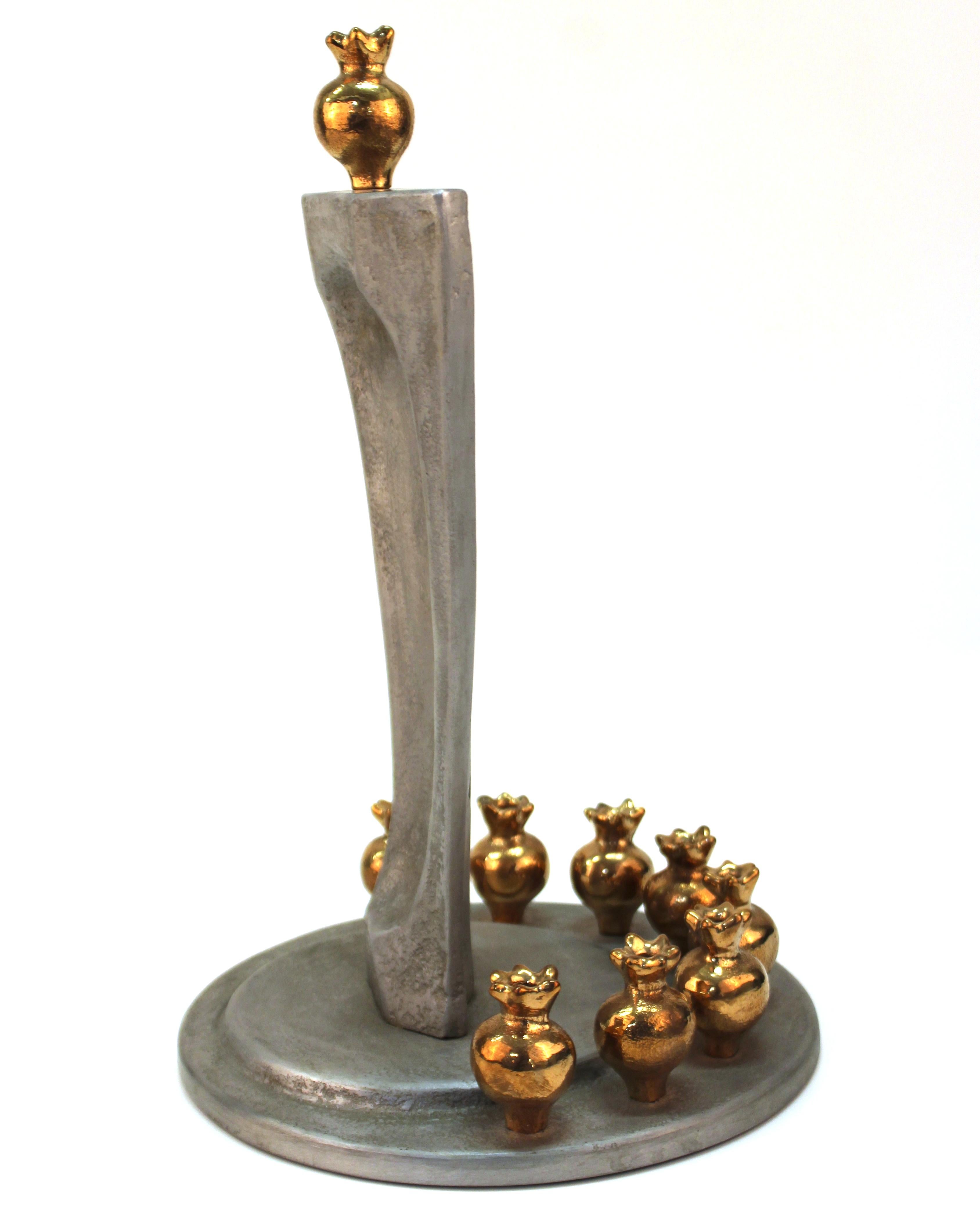 Oded Halahmy 'My Own Light' Modern Bronze & Aluminum Cast Menorah In Good Condition In New York, NY
