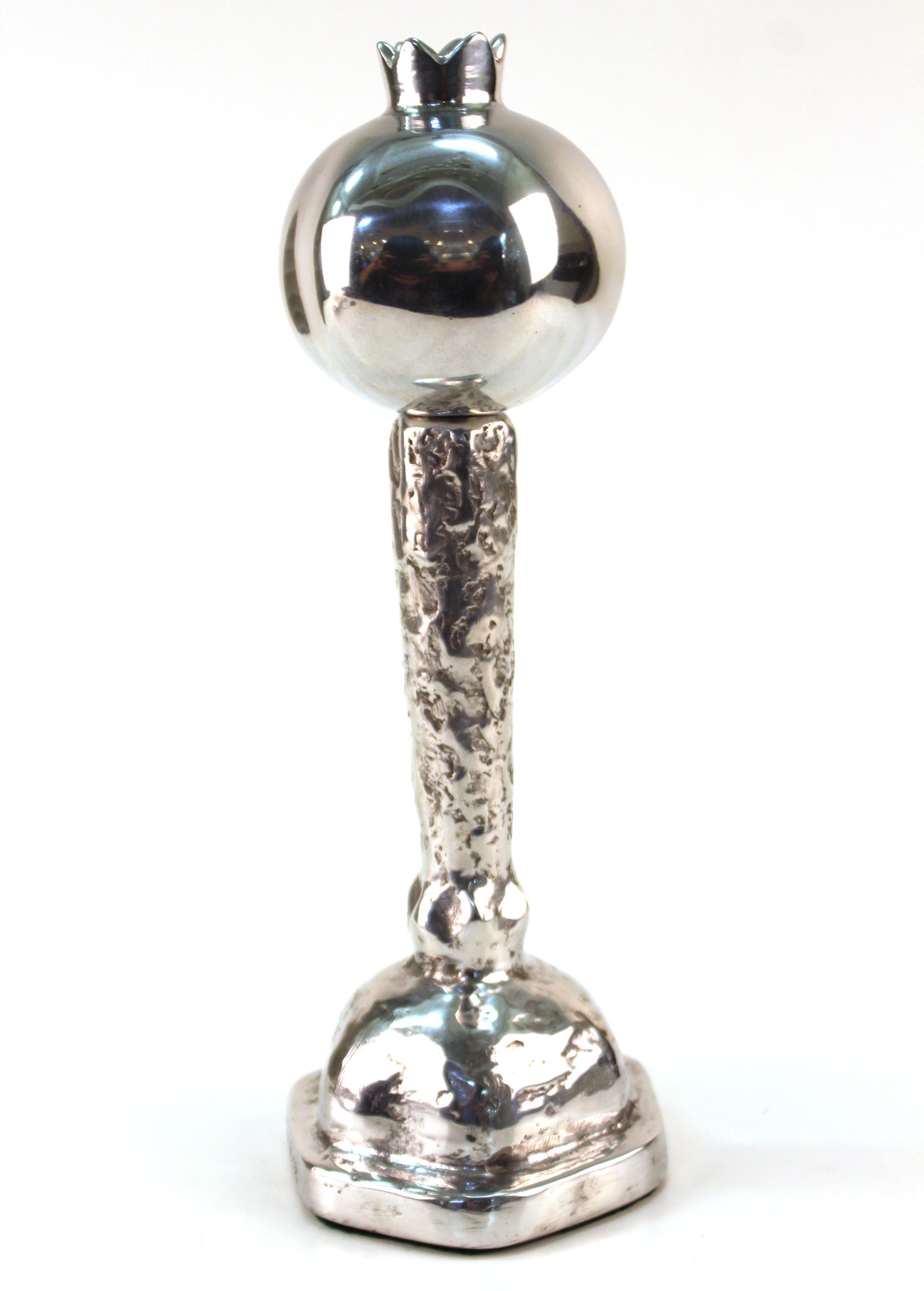 Modern Oded Halahmy 'One or Two' Candlestick in Cast Aluminum