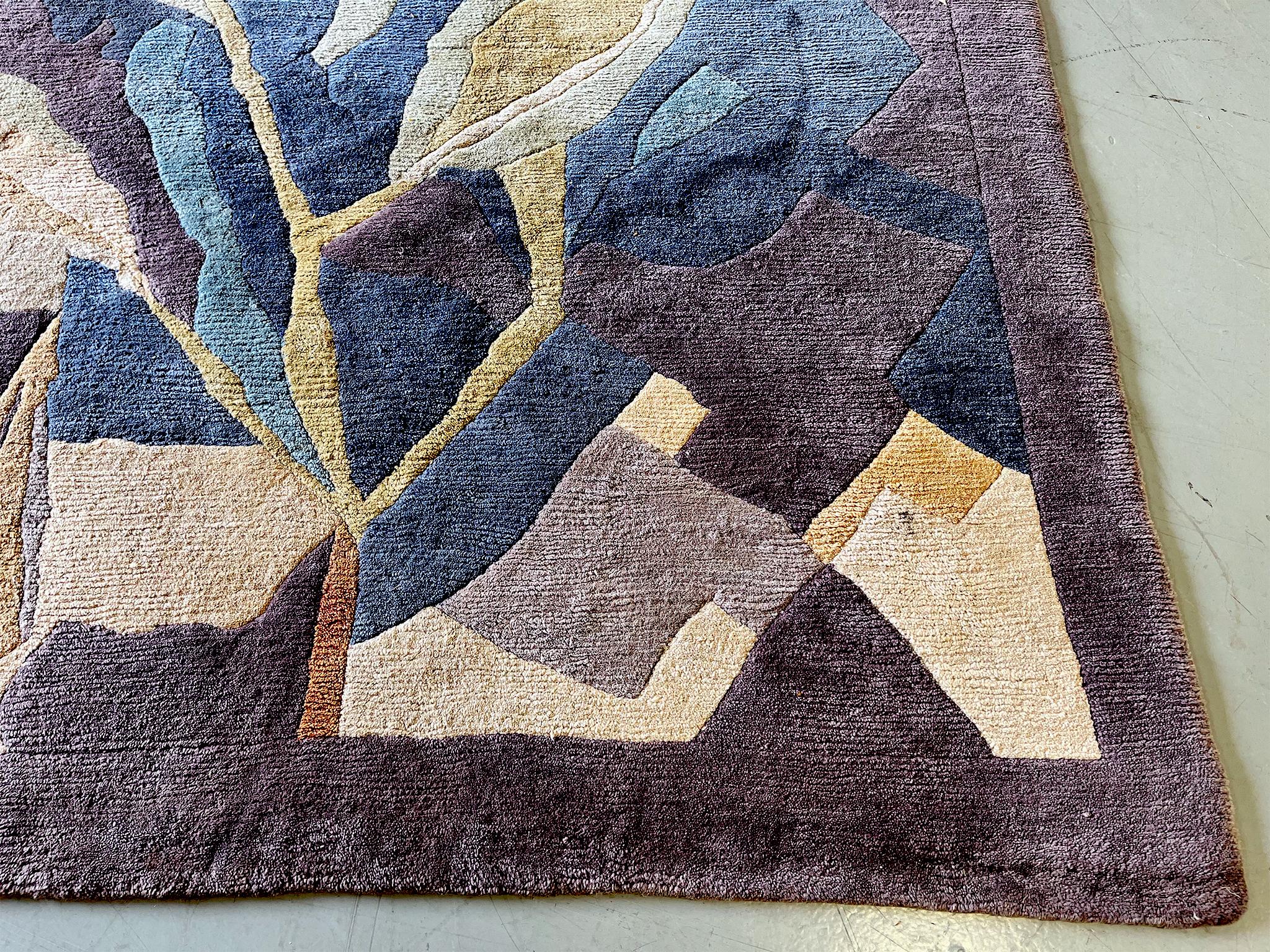 Odegard-Teppich mit Design, Sonia Delaunay zugeschrieben (20. Jahrhundert) im Angebot