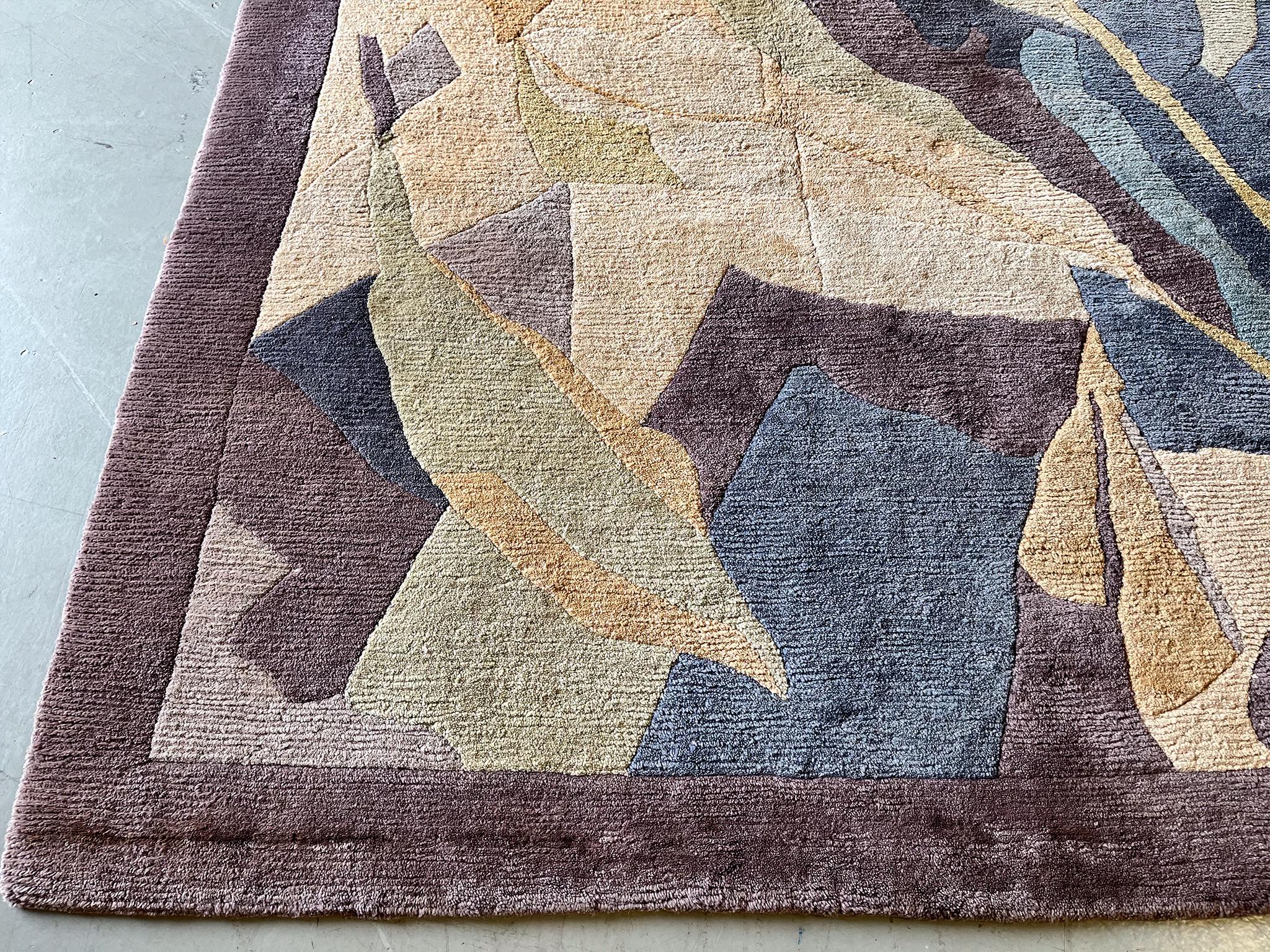 Odegard-Teppich mit Design, Sonia Delaunay zugeschrieben (Wolle) im Angebot