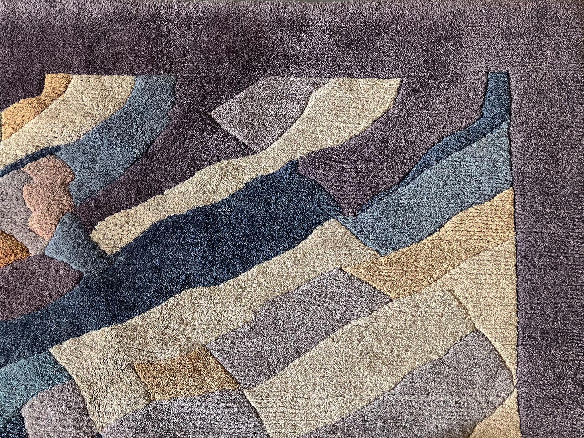 Odegard-Teppich mit Design, Sonia Delaunay zugeschrieben im Angebot 2