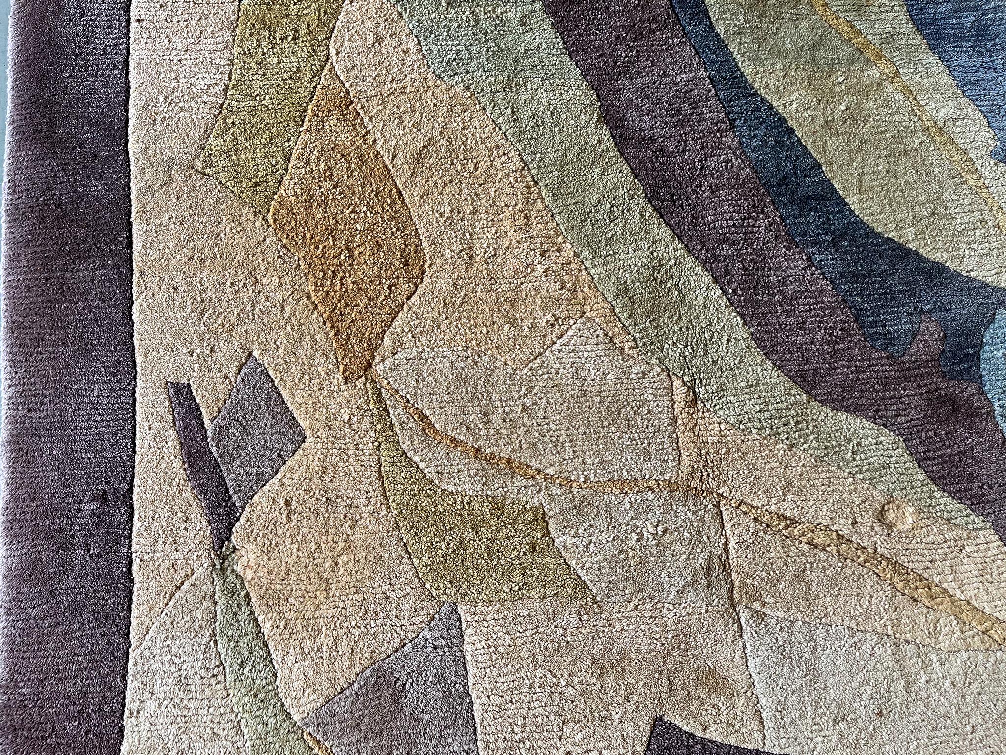 Odegard-Teppich mit Design, Sonia Delaunay zugeschrieben im Angebot 3
