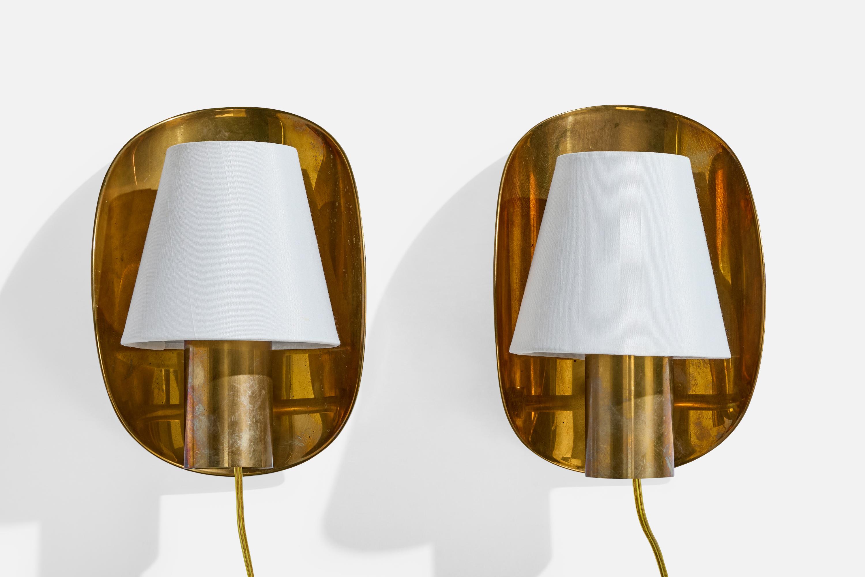 Mid-Century moderno Odel, Applique, Ottone, Fabrice, Norvegia, anni '60 in vendita