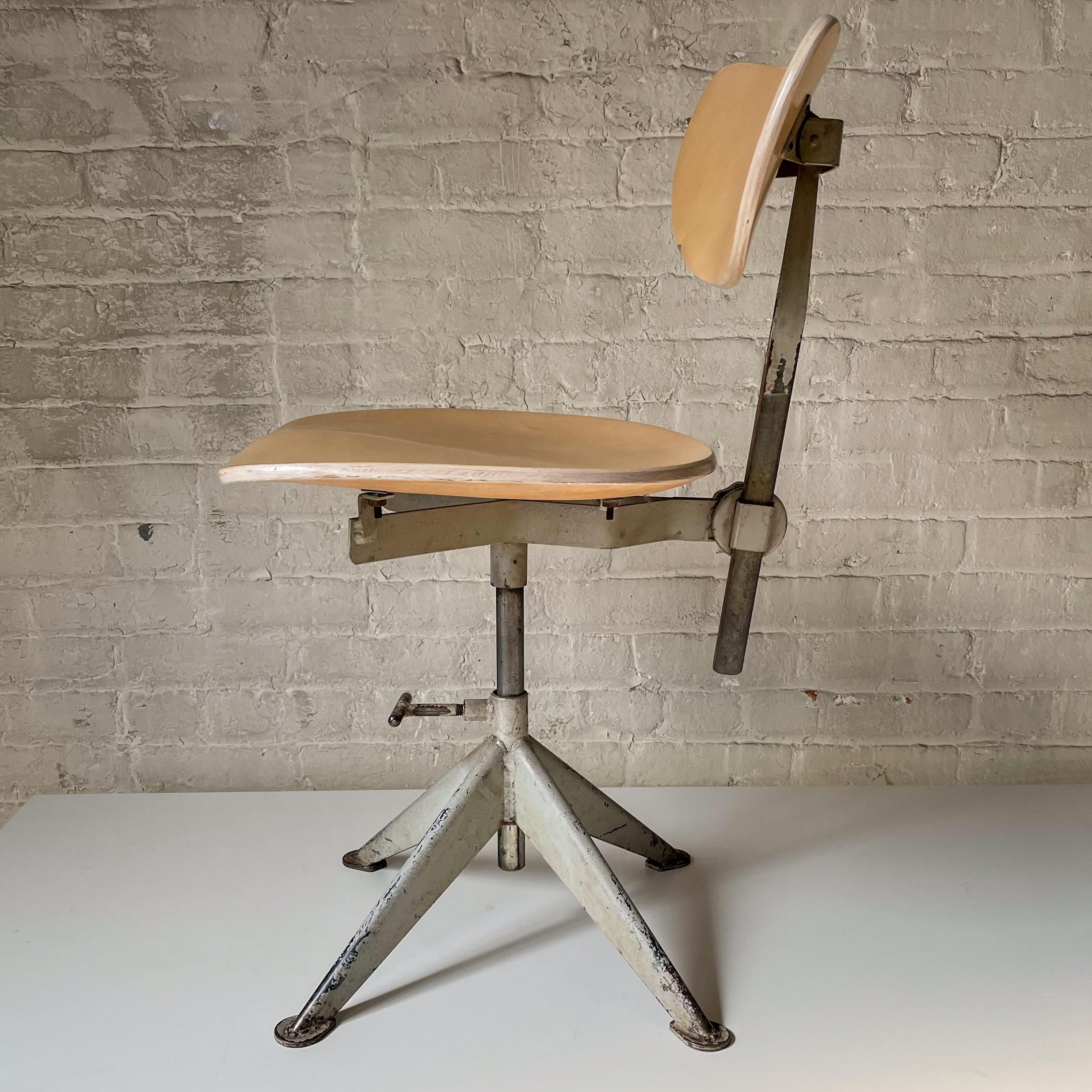 Industrial Odelberg Olsen Work Chair For Sale