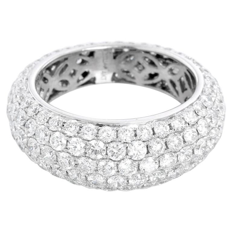 Odelia 14K Weißgold 5 Row Diamantband im Angebot
