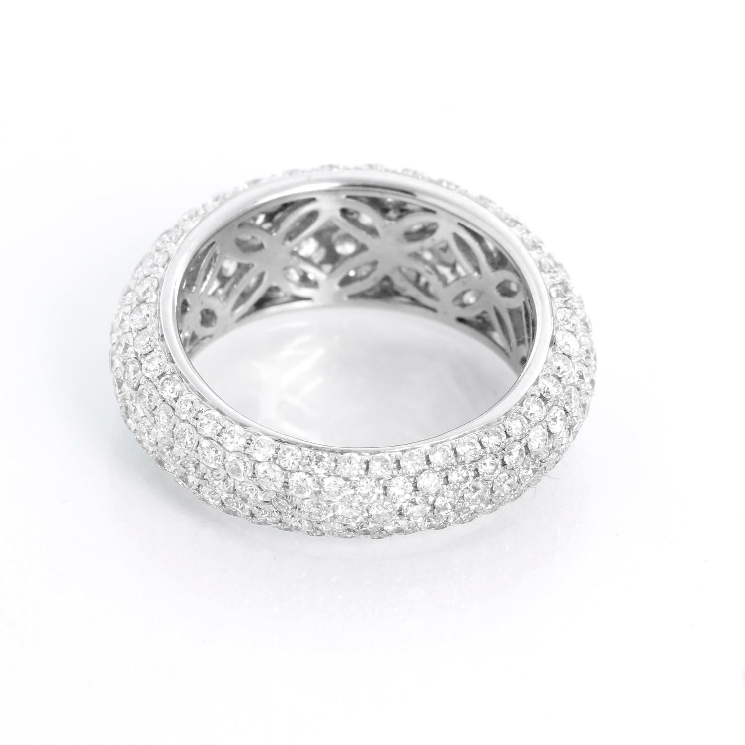 Odelia 14K Weißgold 5 Row Diamantband im Zustand „Hervorragend“ im Angebot in Dallas, TX
