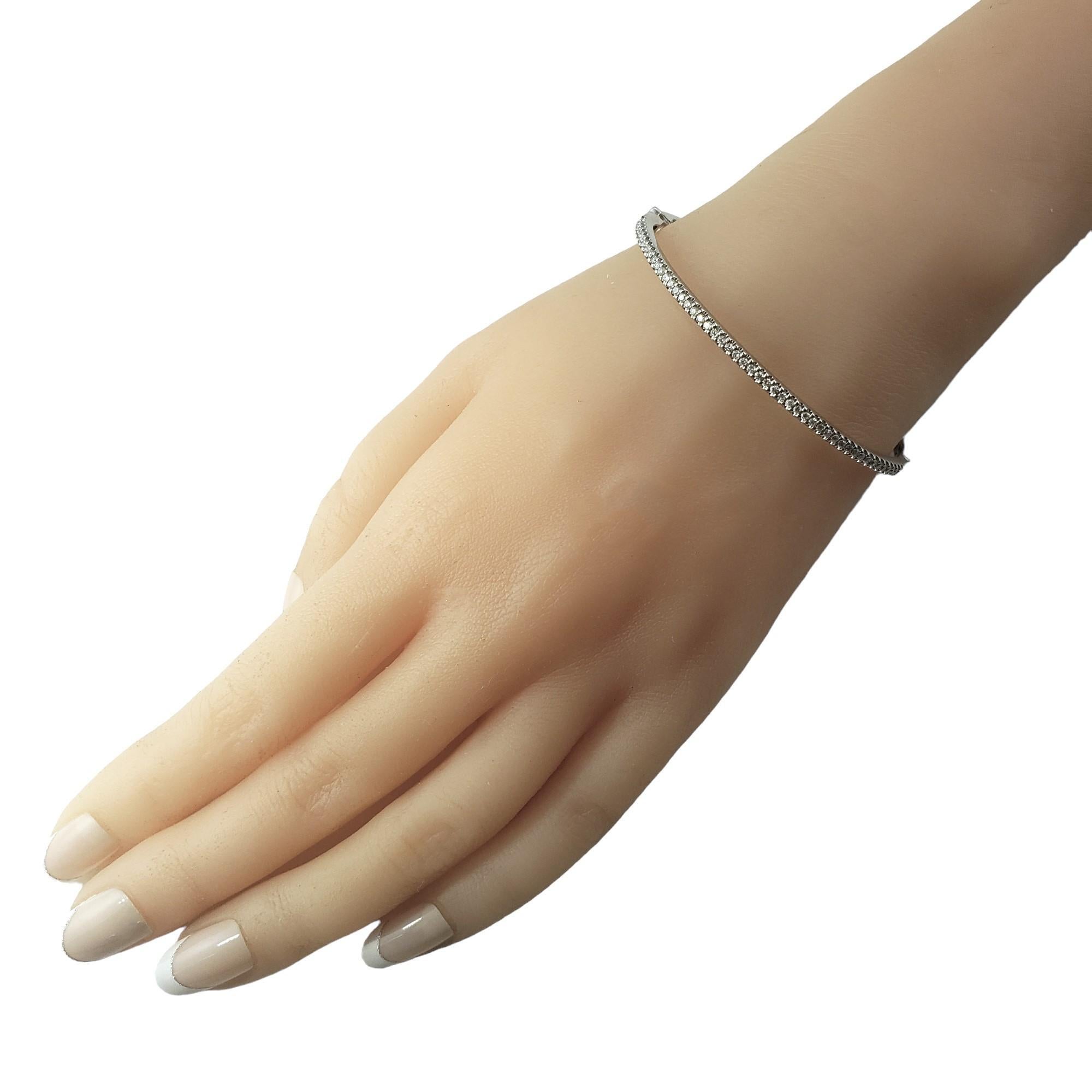 Odelia 18 Karat White Gold and Diamond Bangle Bracelet #15583 2