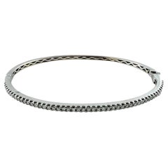 Odelia 18 Karat White Gold and Diamond Bangle Bracelet #16634