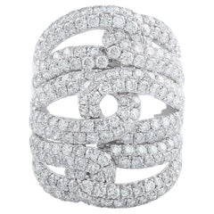 Odelia 18 Karat White Gold Diamond Knotted Band